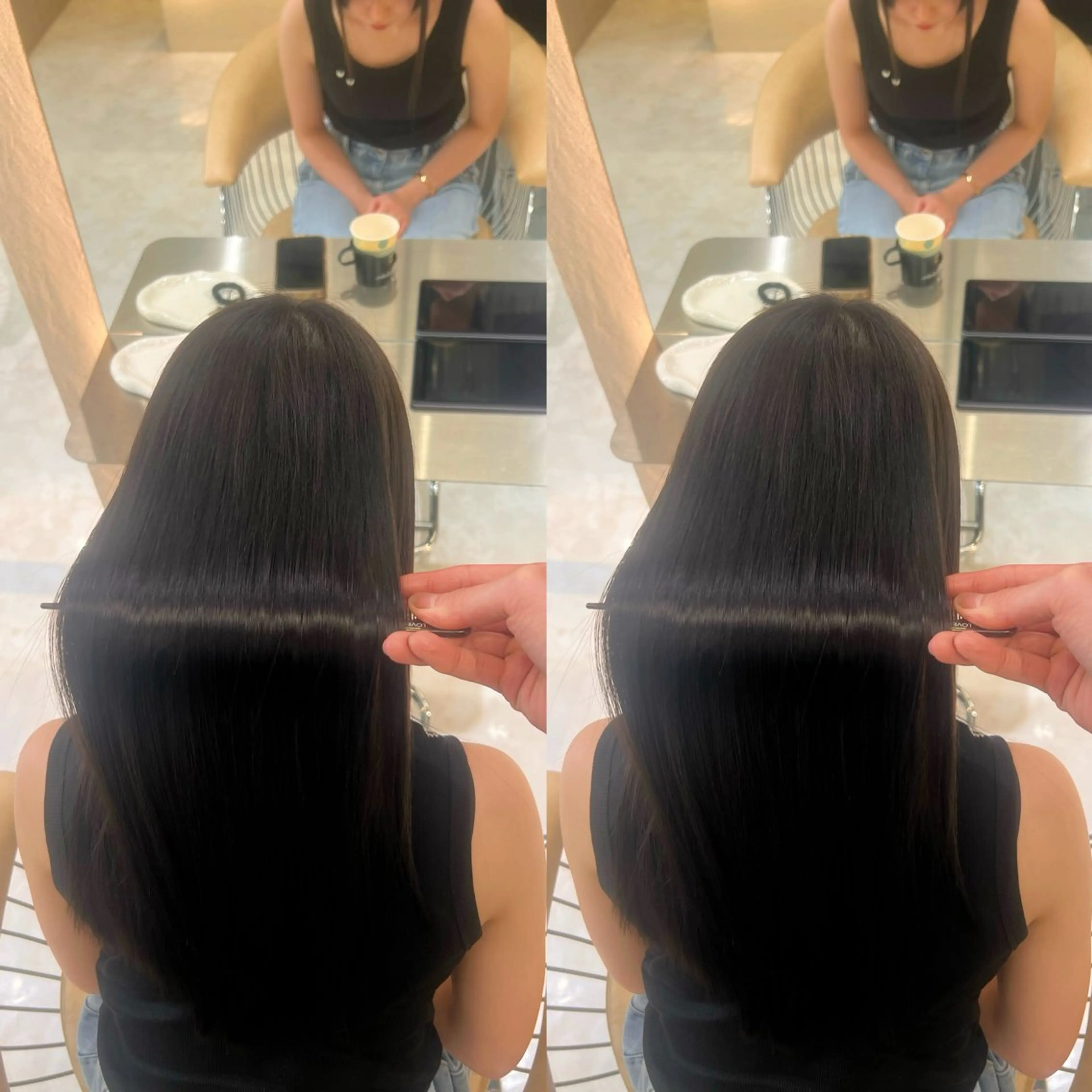 ミディアム 髪質改善 トリートメント カット トリートメント 💕韓国レイヤー× 髪質改善 宮内諒のヘアスタイル