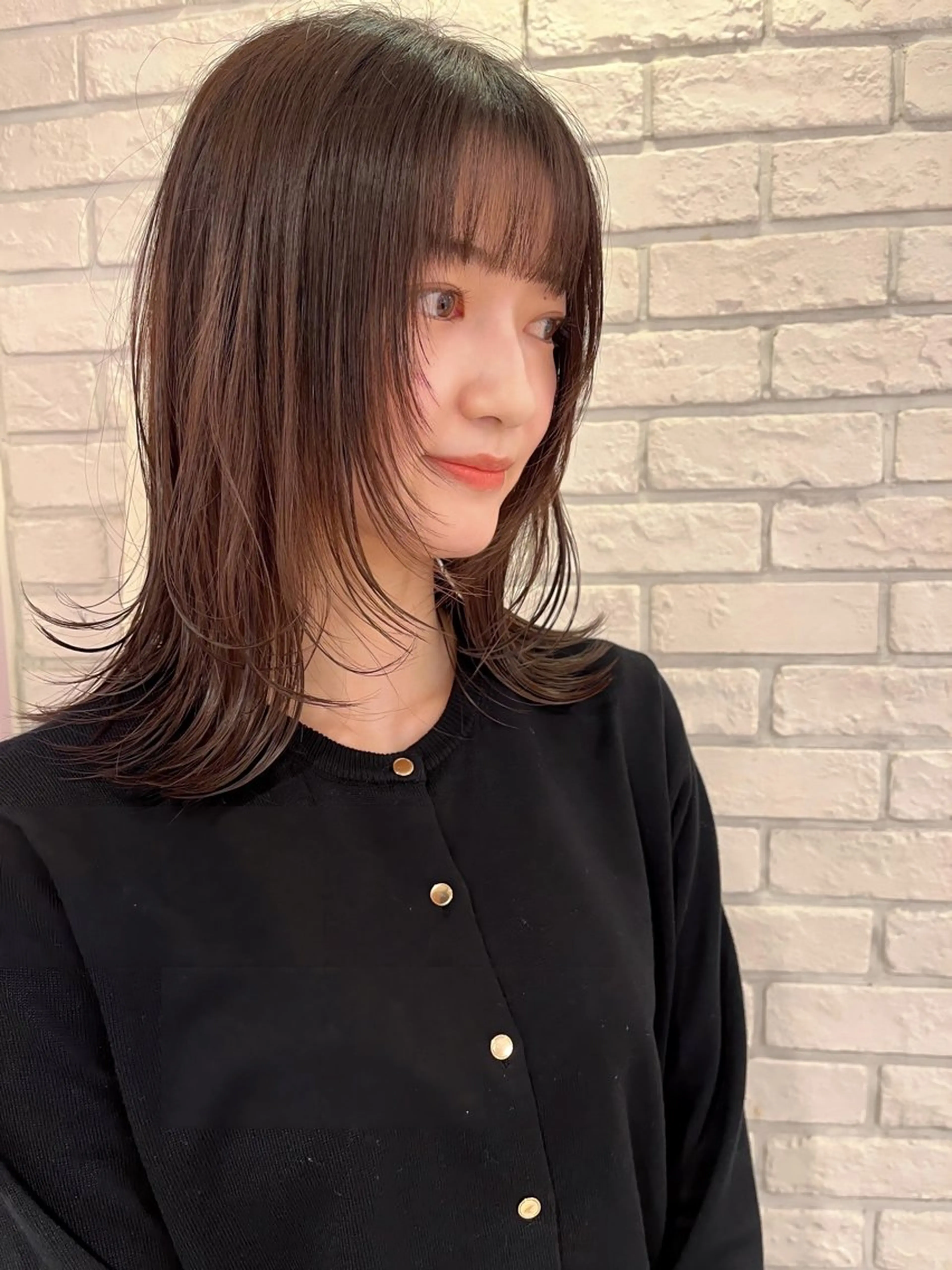 ミディアム カット Lita所属・尾崎隼大 レイヤー/韓国ヘアのヘアスタイル