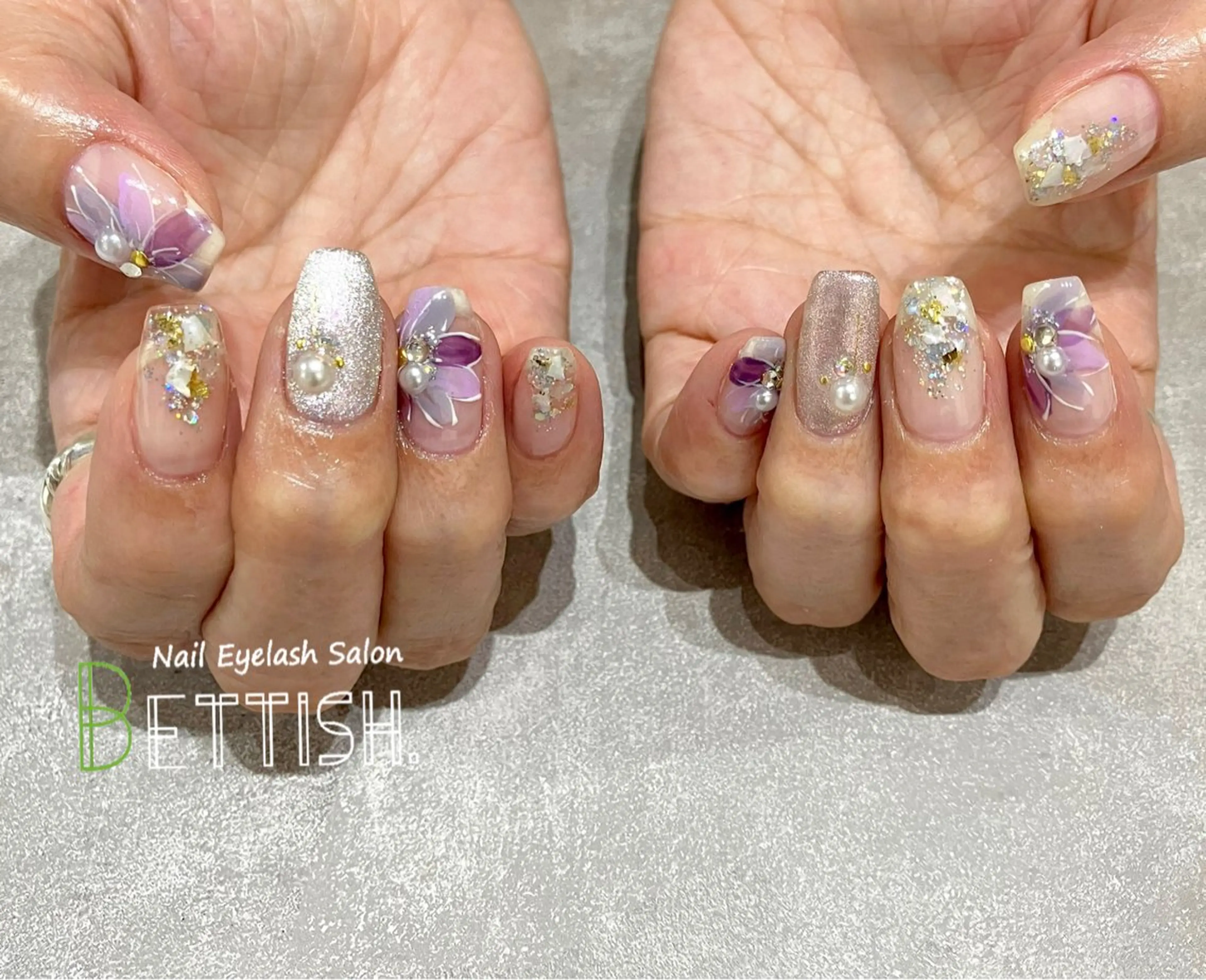 ネイル パープル ハンドネイル BETTISH. KUMIKO☺︎︎のネイルデザイン