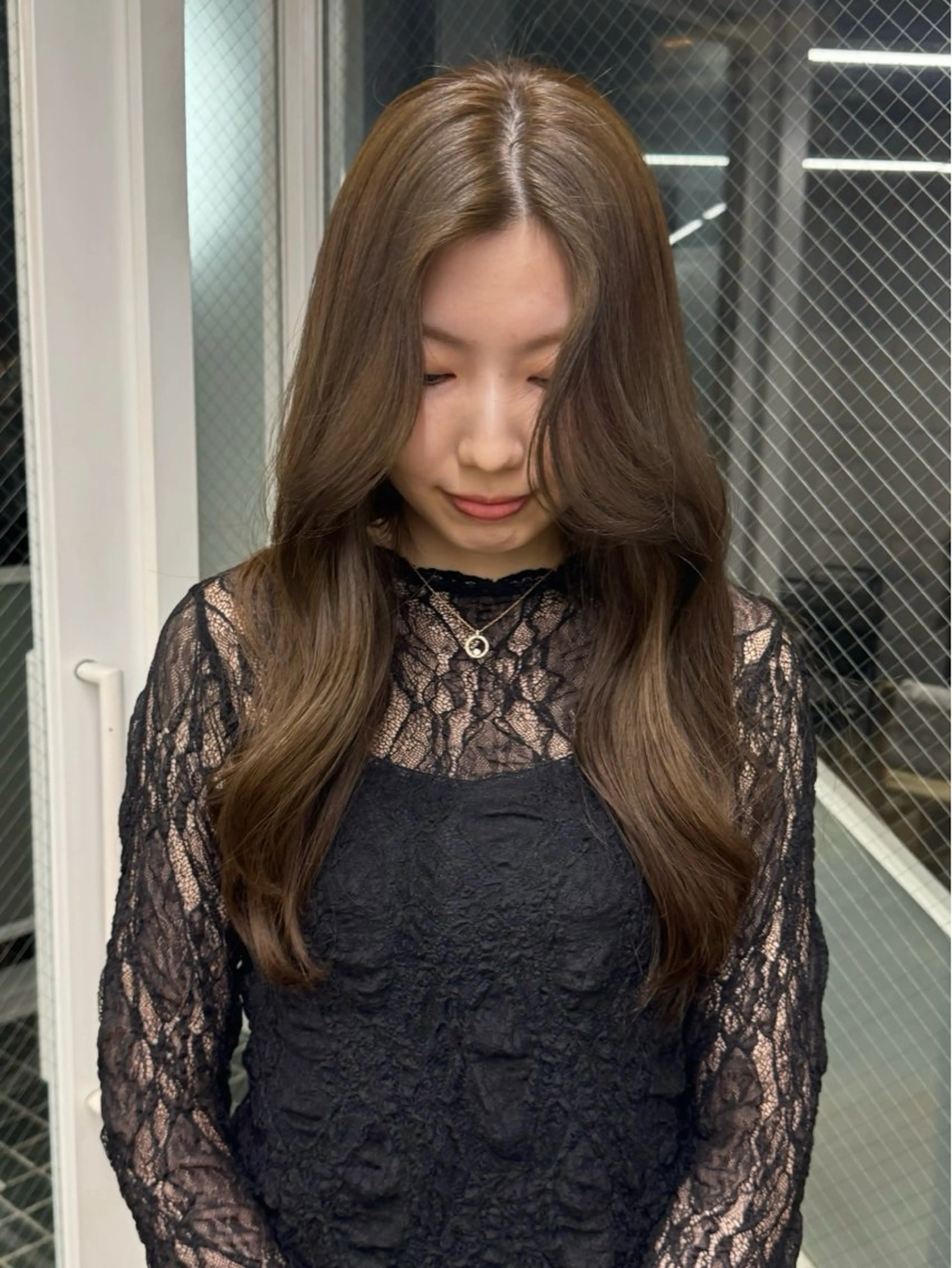 カラー ベージュカラー ブリーチ ブリーチなしカラー ヘアカラー maina/透明感 ベージュ/ブラウンのヘアスタイル