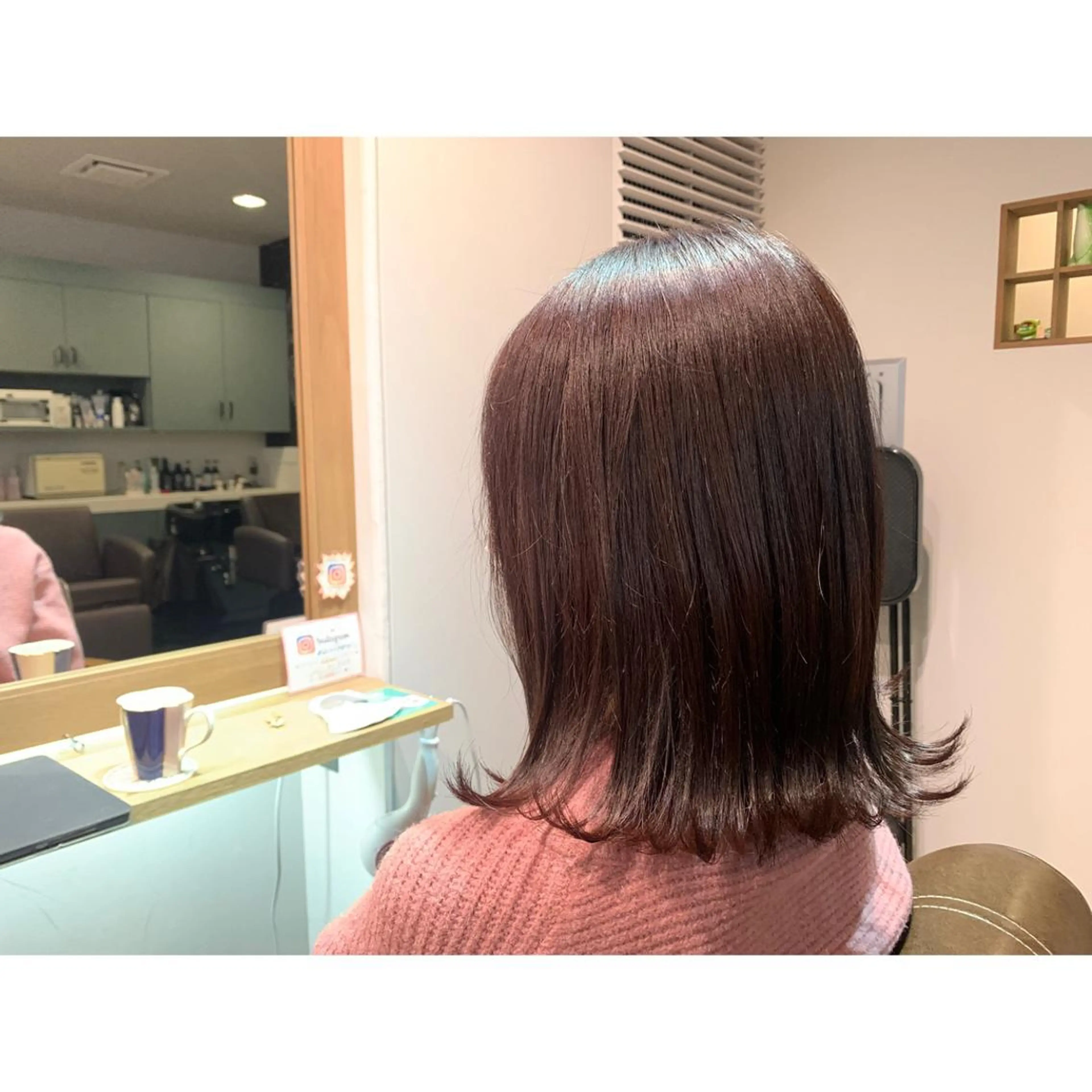 セミロング カラー ブラウンカラー ココアブラウン ヘアカラー トリートメント ツキダテ ユイのヘアスタイル