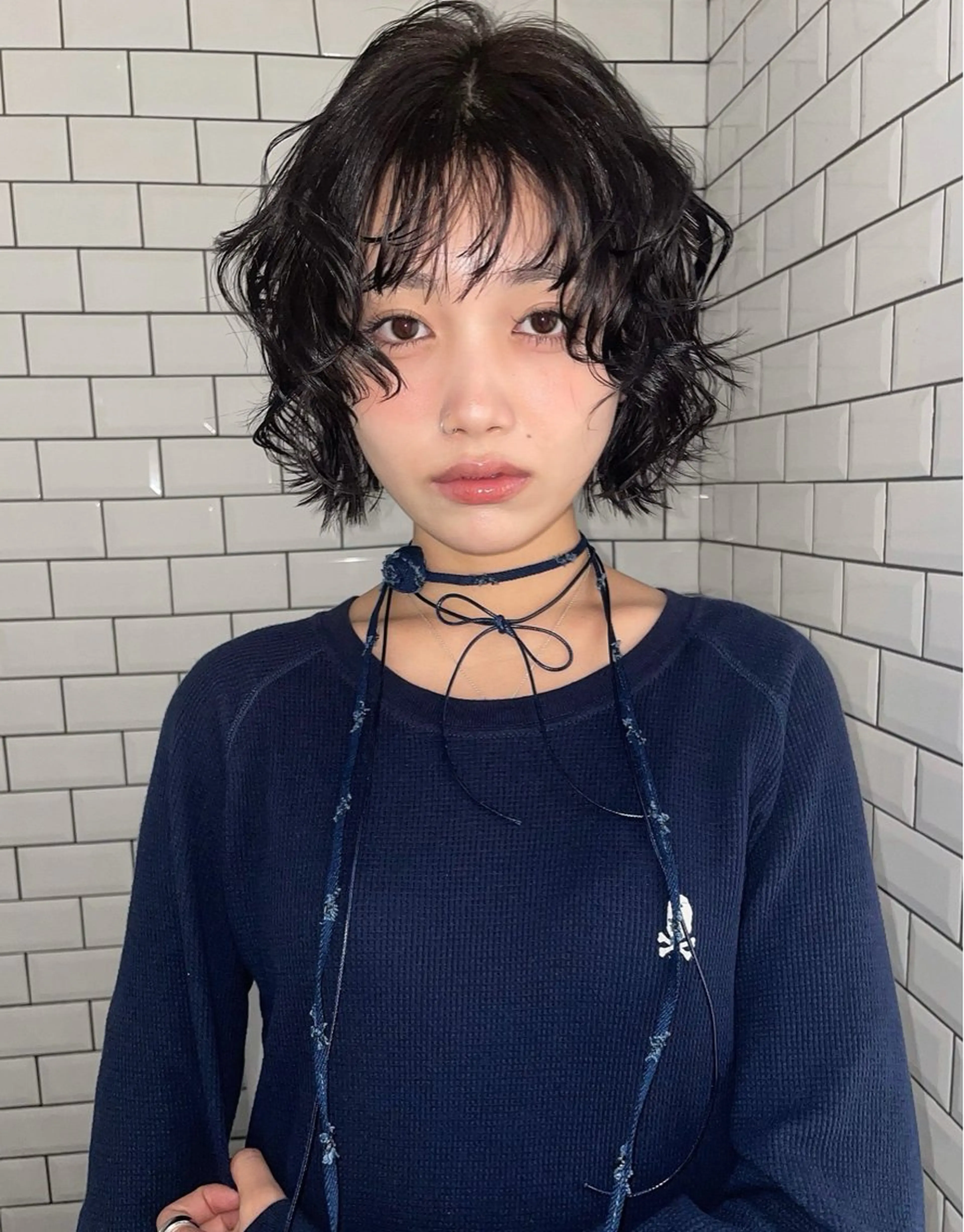 パーマ ボブ.顔周りカット カット/ユキカのヘアスタイル