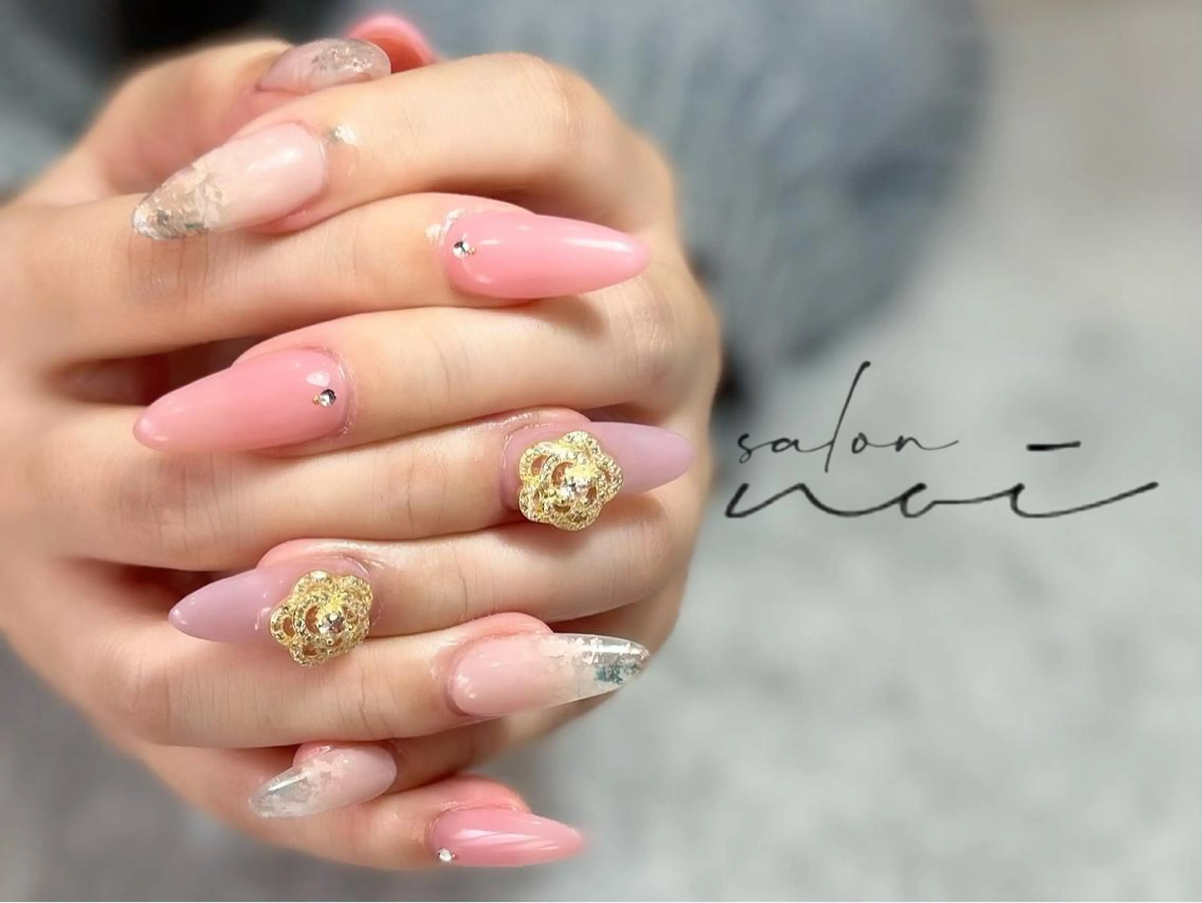 ネイル クリアネイル スカルプネイル ハンドネイル salon noiのネイルデザイン