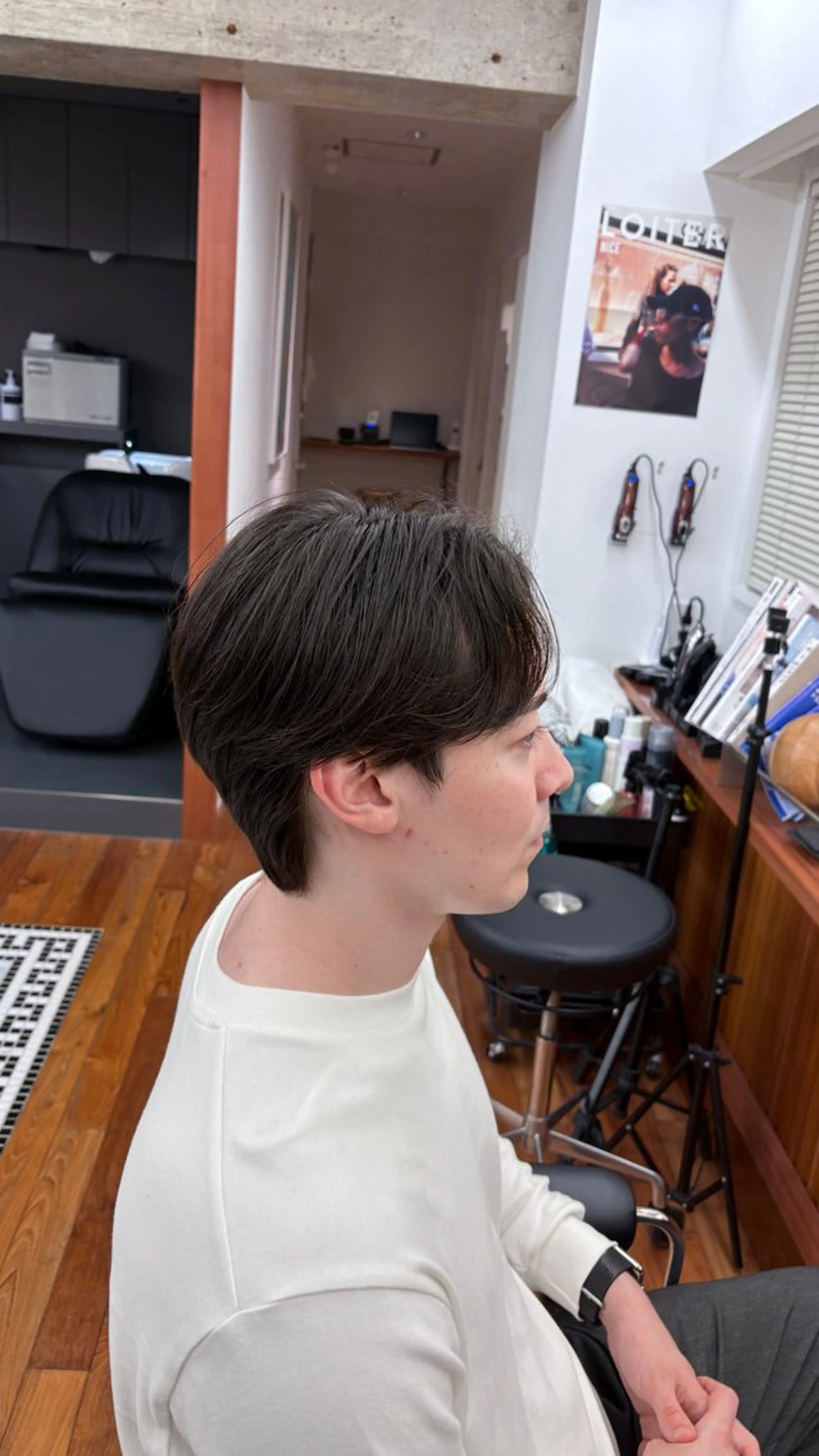 ショート メンズ センターパート メンズカット 髙橋創のヘアスタイル