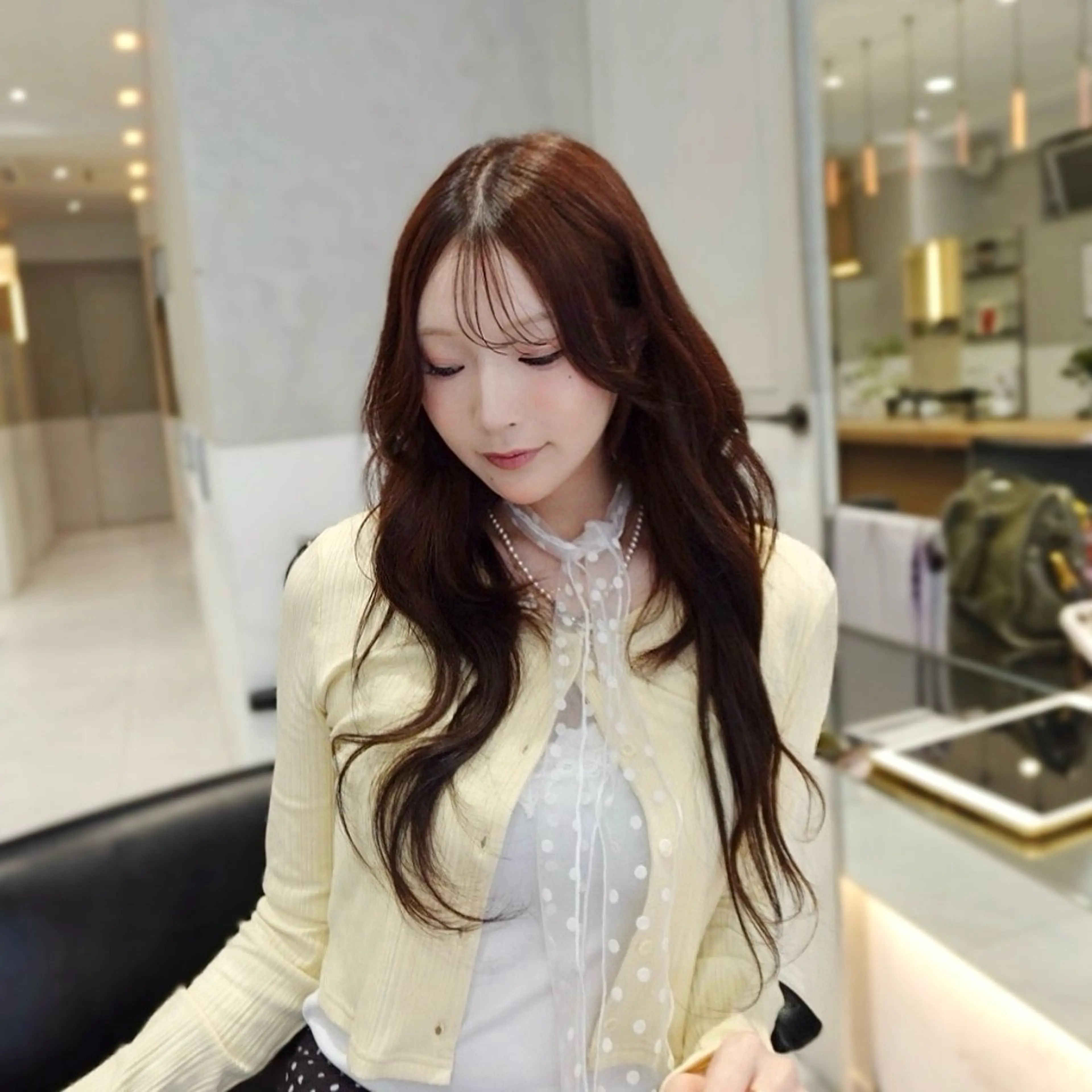 ロング ヘアカラー トリートメント Rino🎀/盛れる 顔周りカット🪽✩のヘアスタイル