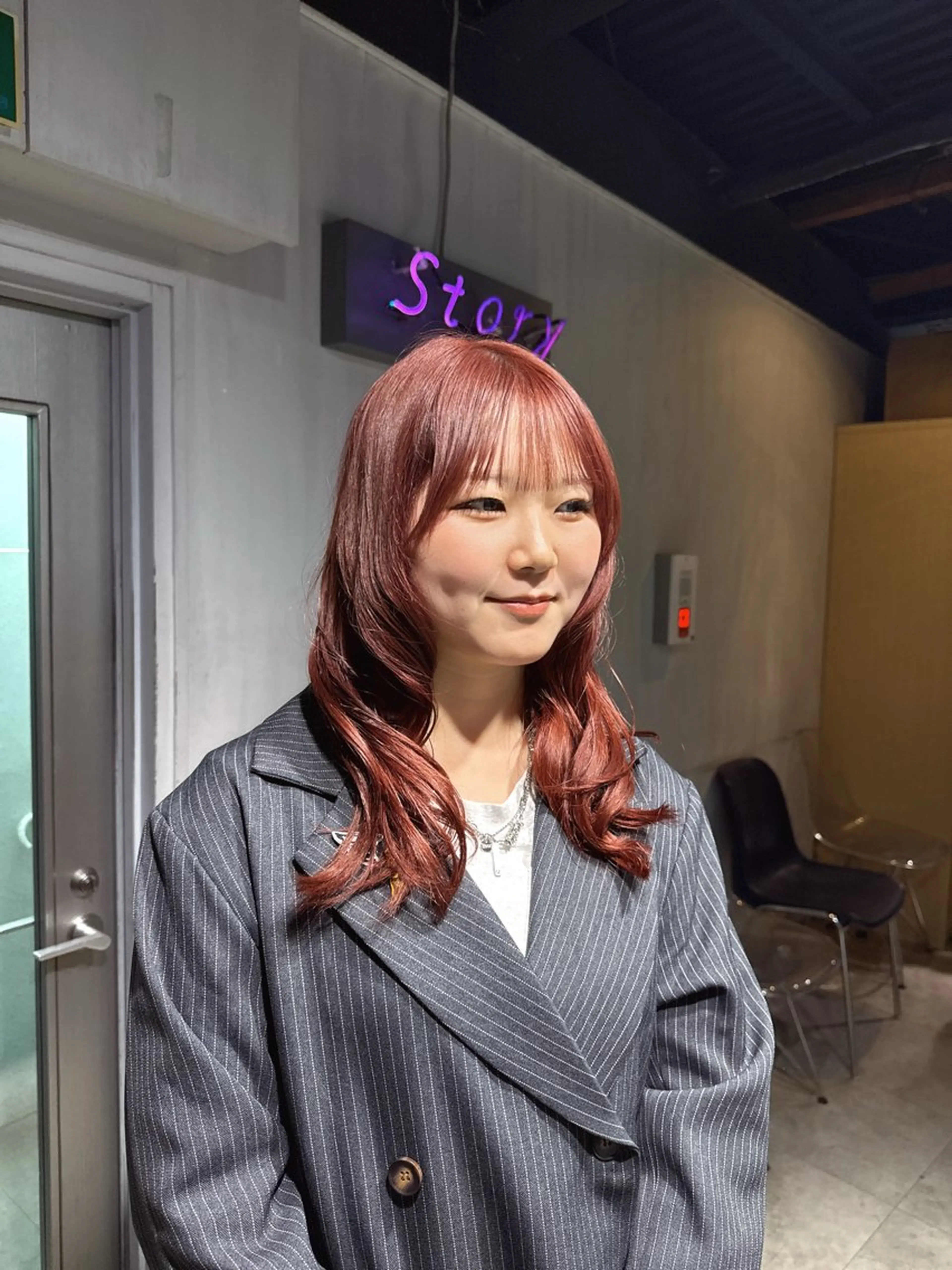 セミロング カラー ヘアカラー トリートメント NANAMI🩵 大人可愛い韓国ヘアのヘアスタイル