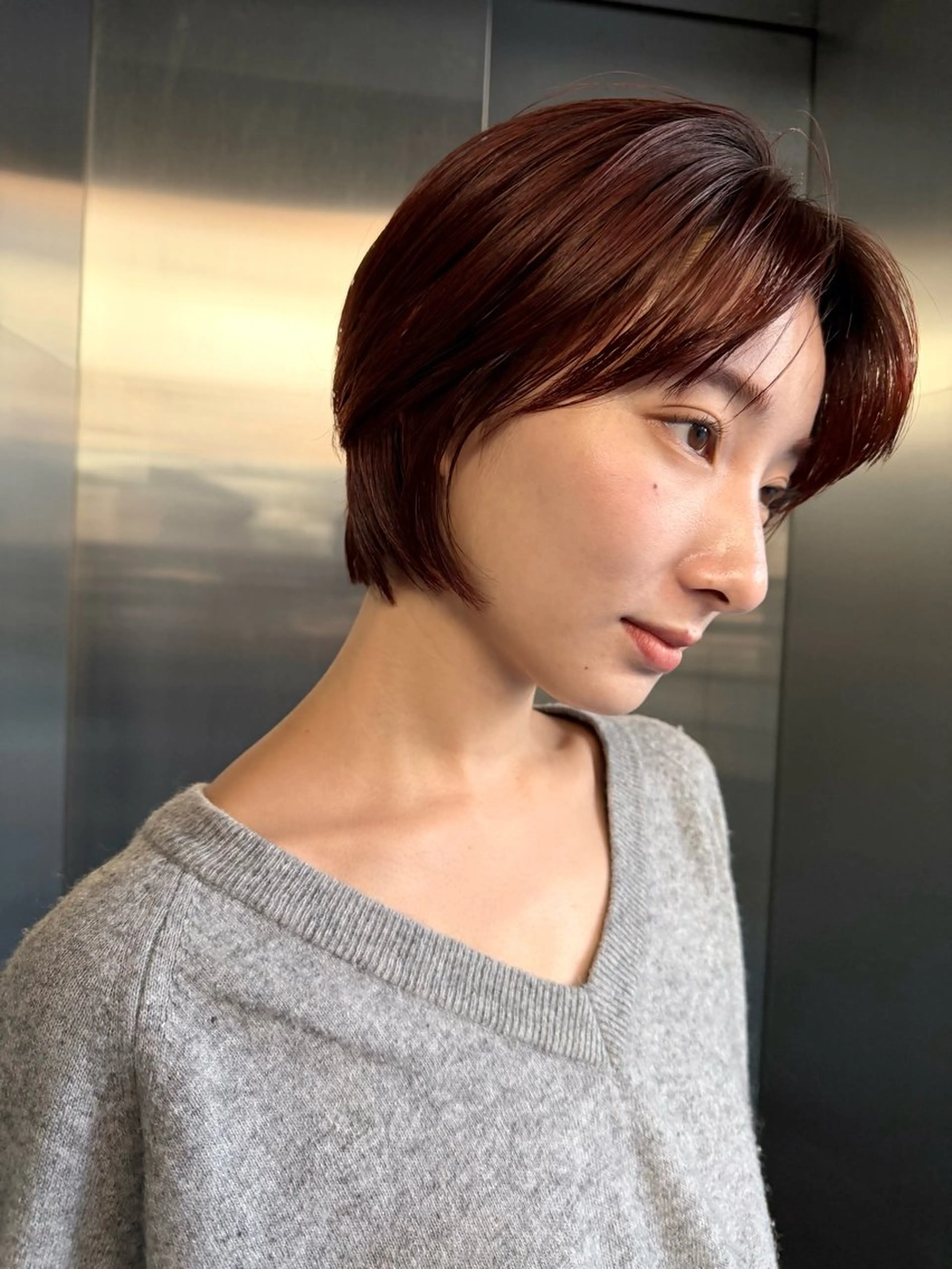 ショート カラー カット ヘアカラー トリートメント パーマ/透明感カラー /ボブ/吉田一生のヘアスタイル