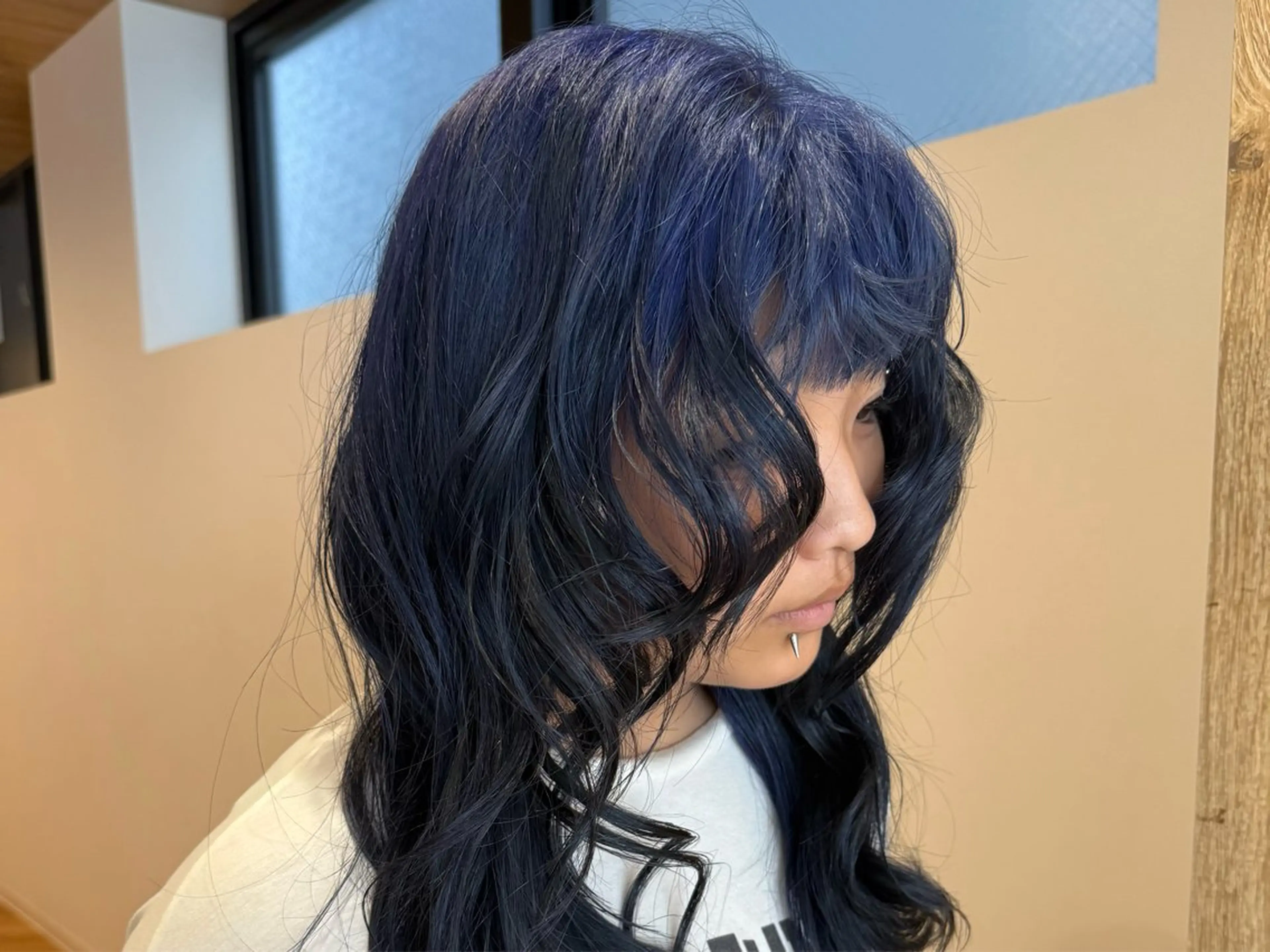 ロング カラー ブルーカラー マイ /暖色カラーのヘアスタイル