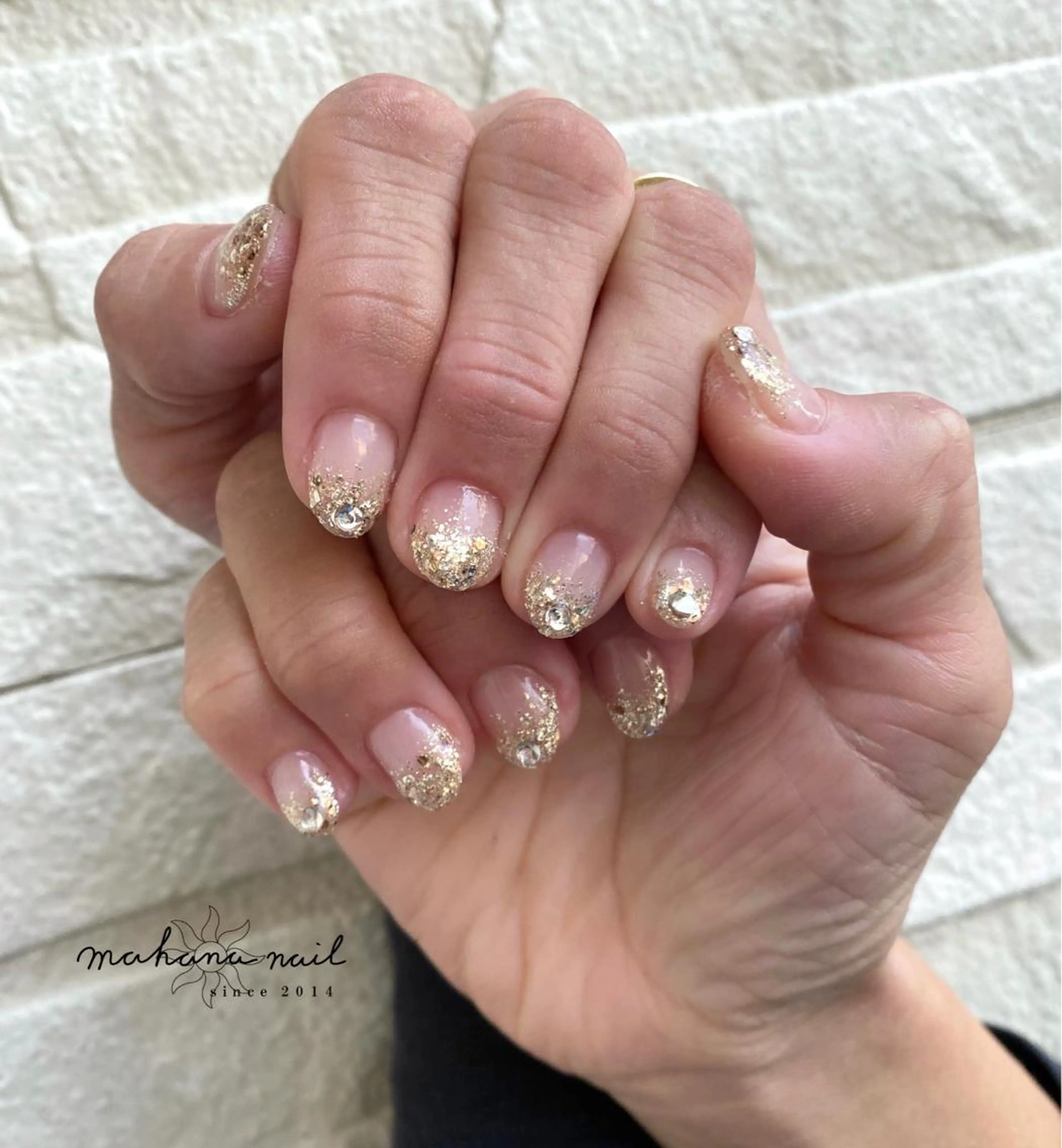 ネイル ラメ(グリッター) ラメグラデーション mahana nailのネイルデザイン