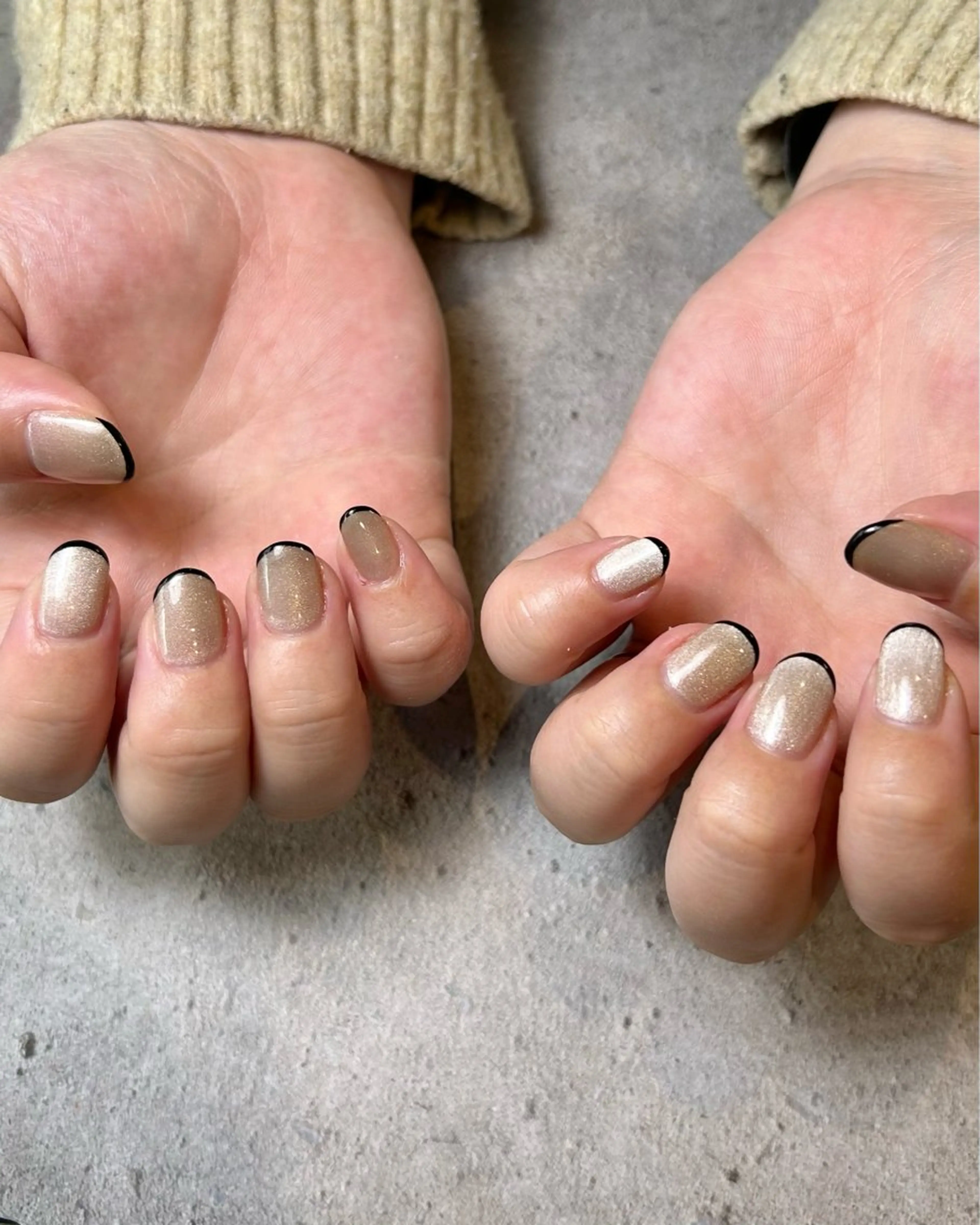 ネイル フレンチネイル マグネットネイル ハンドネイル Reflection marikoのネイルデザイン