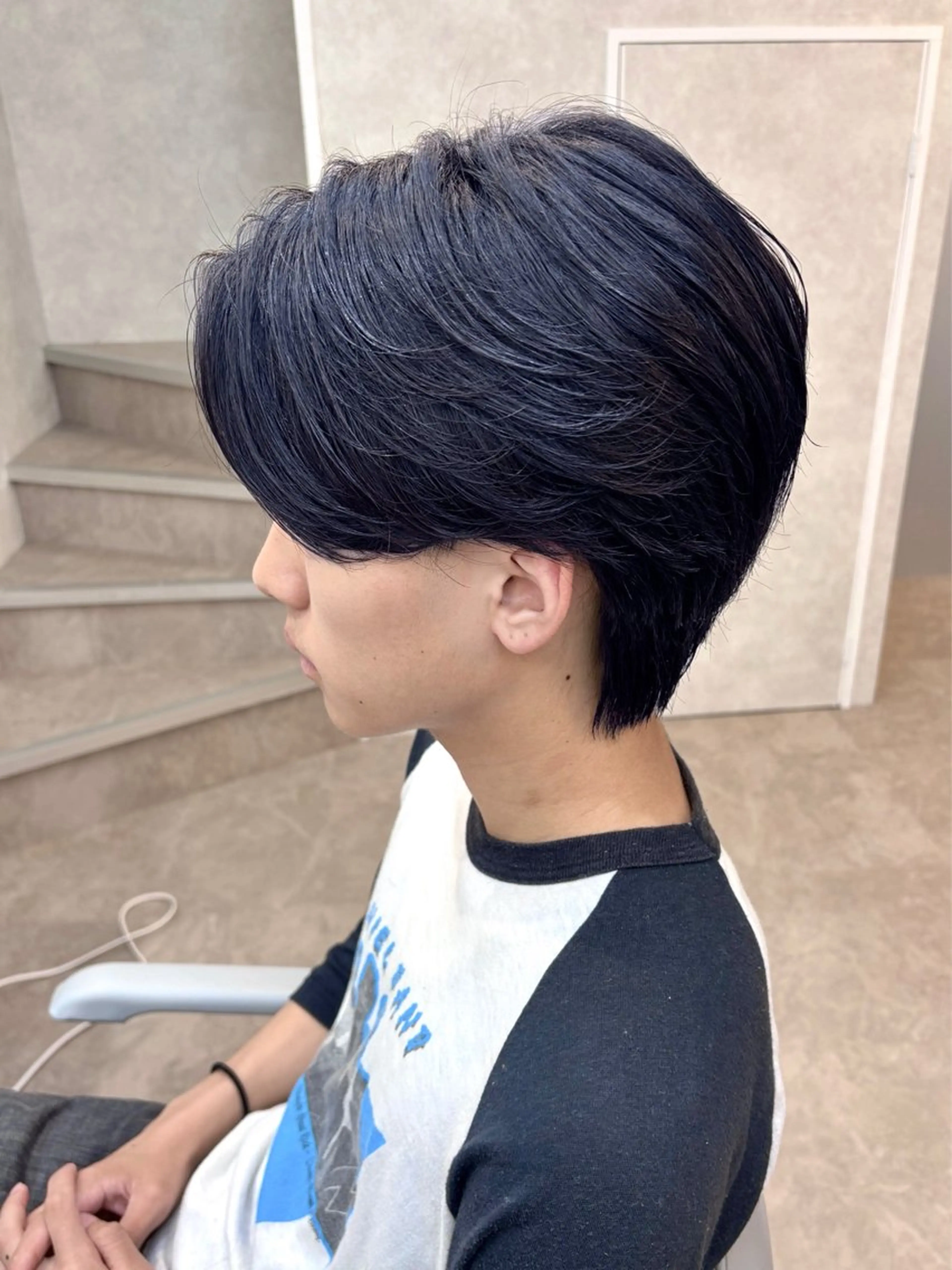 カラー メンズ フェザーパーマ🦋 毛流れ🖤ayaneのヘアスタイル