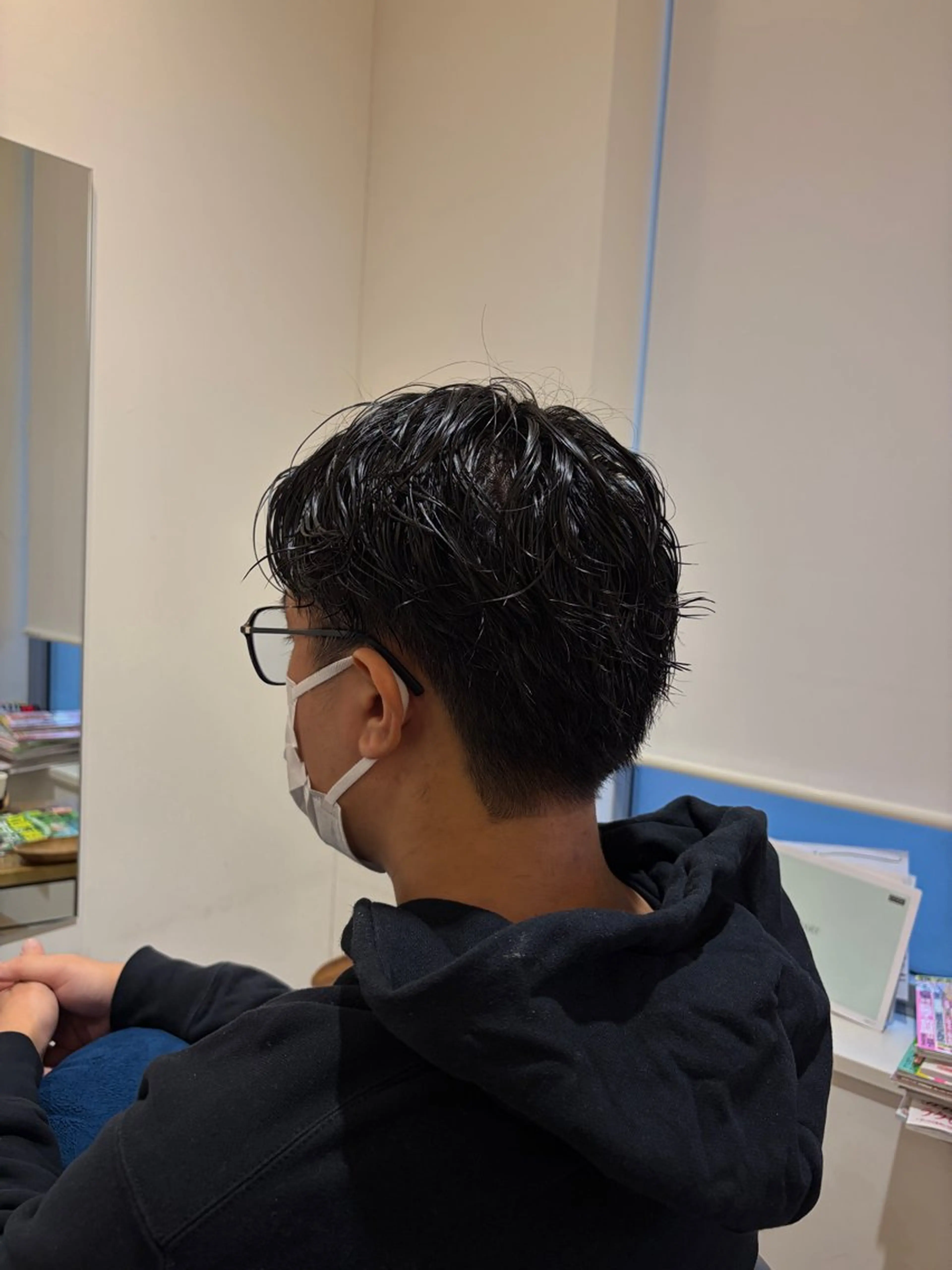 パーマ メンズ カット パーマ 荒井 茉凜のヘアスタイル