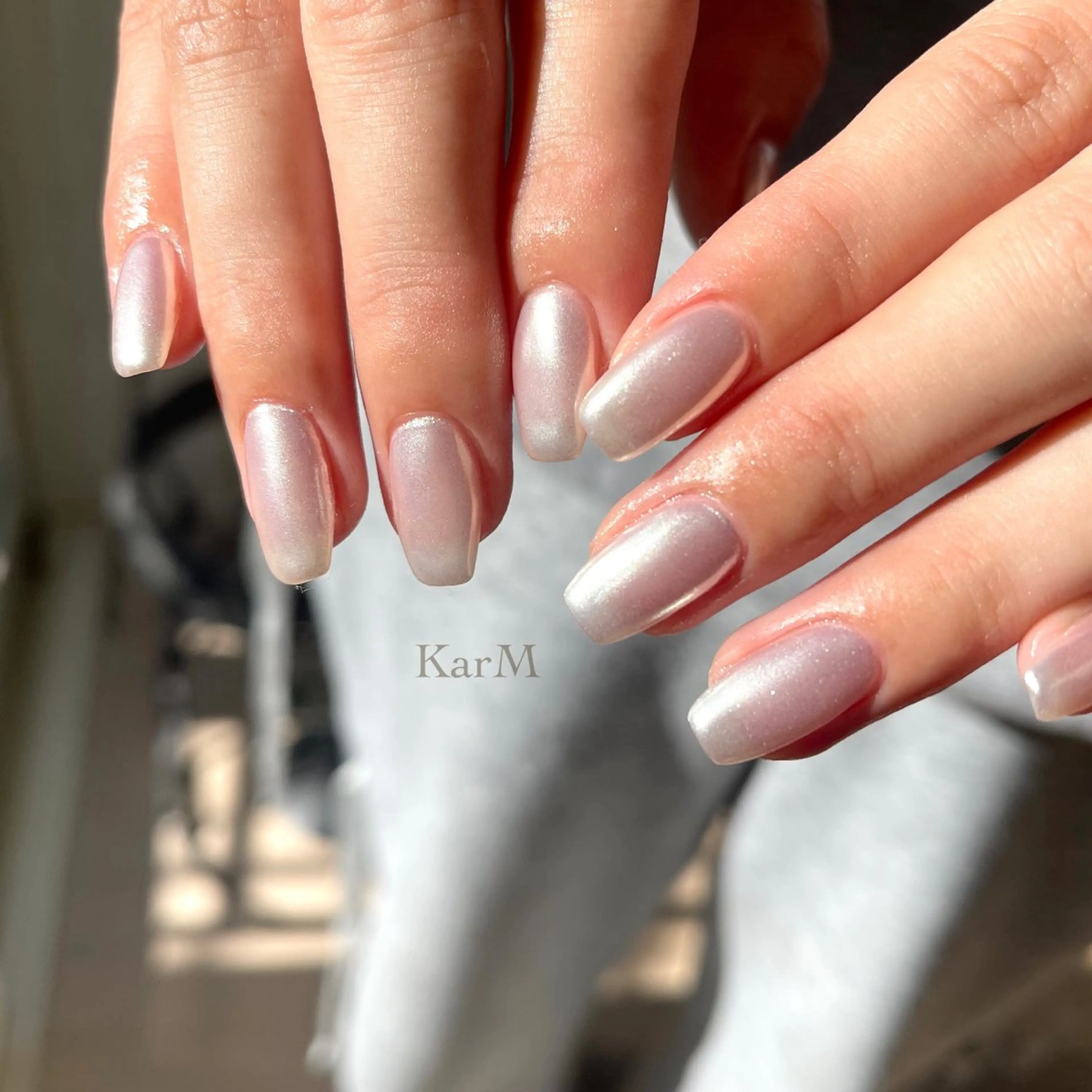 ネイル オーロラネイル チークネイル フラッシュネイル フレンチネイル グラデーション ハンドネイル フットネイル ogino karinのネイルデザイン