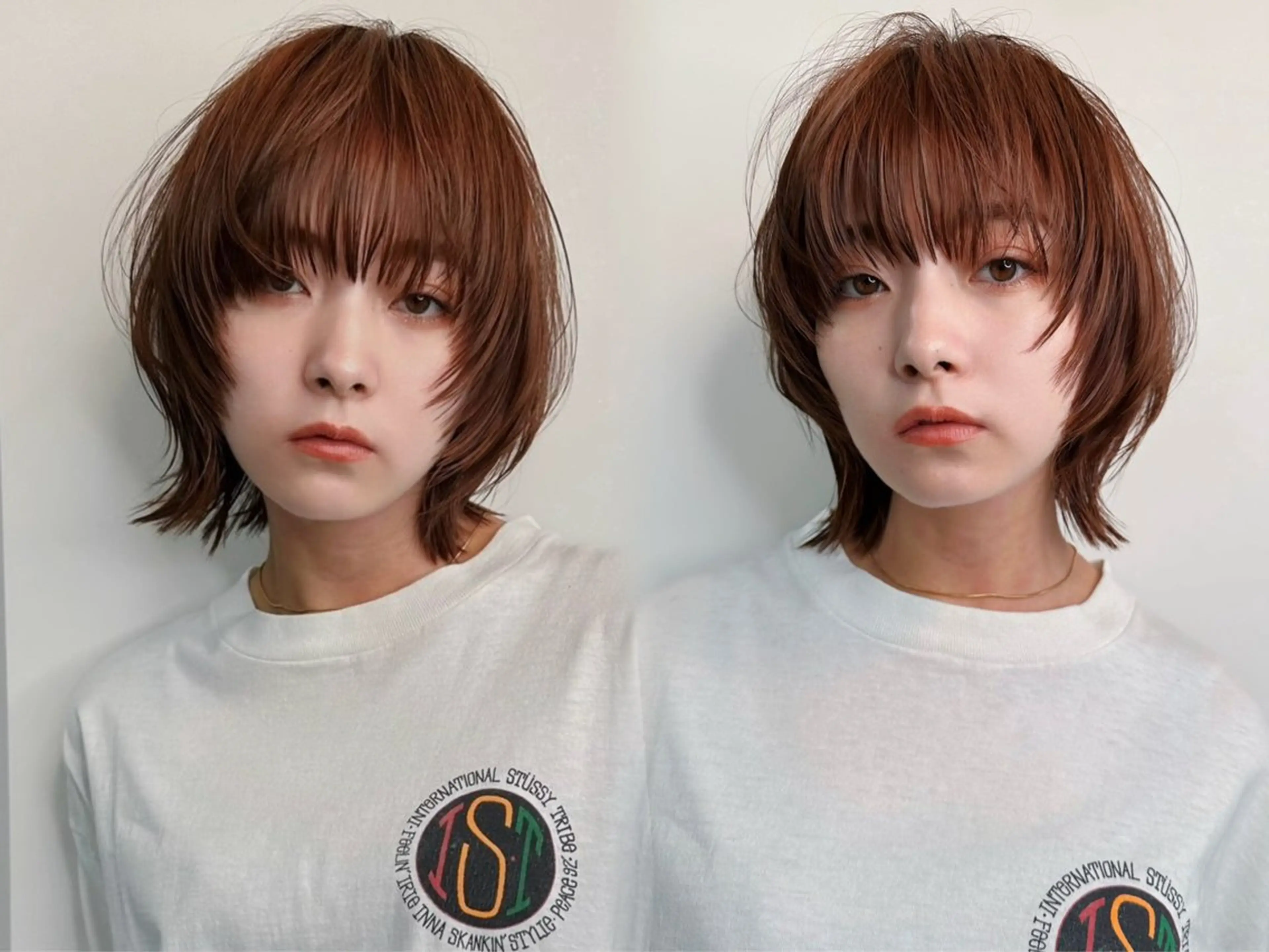 ショート カラー ショートヘア ウルフカット メンズカット メンズパーマのヘアスタイル