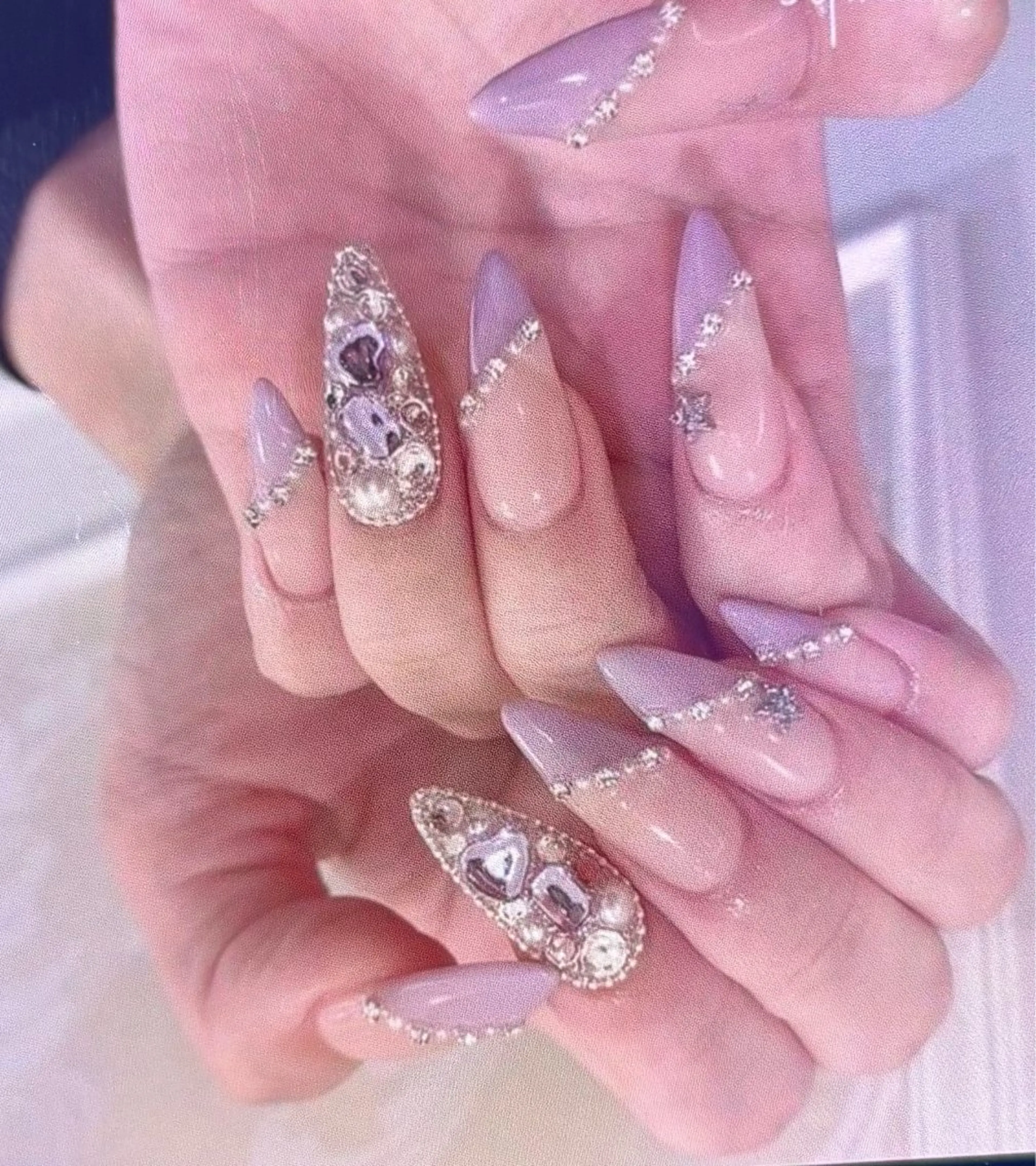 ネイル ハンドネイル H3 Nail Tsuki🦋💙のネイルデザイン