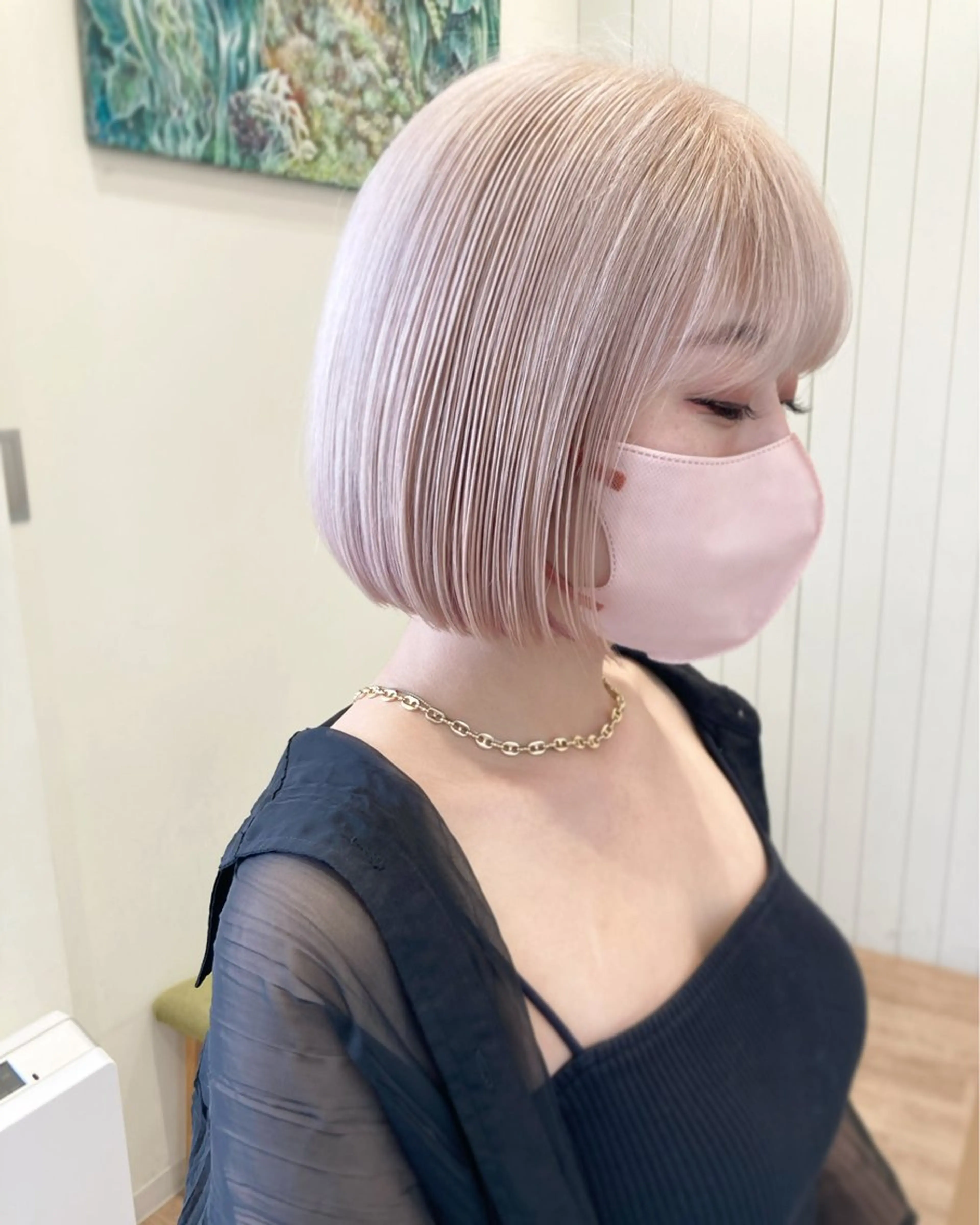 ショート ヘアカラー トリートメント ケアブリーチ 坪井佑樹のヘアスタイル