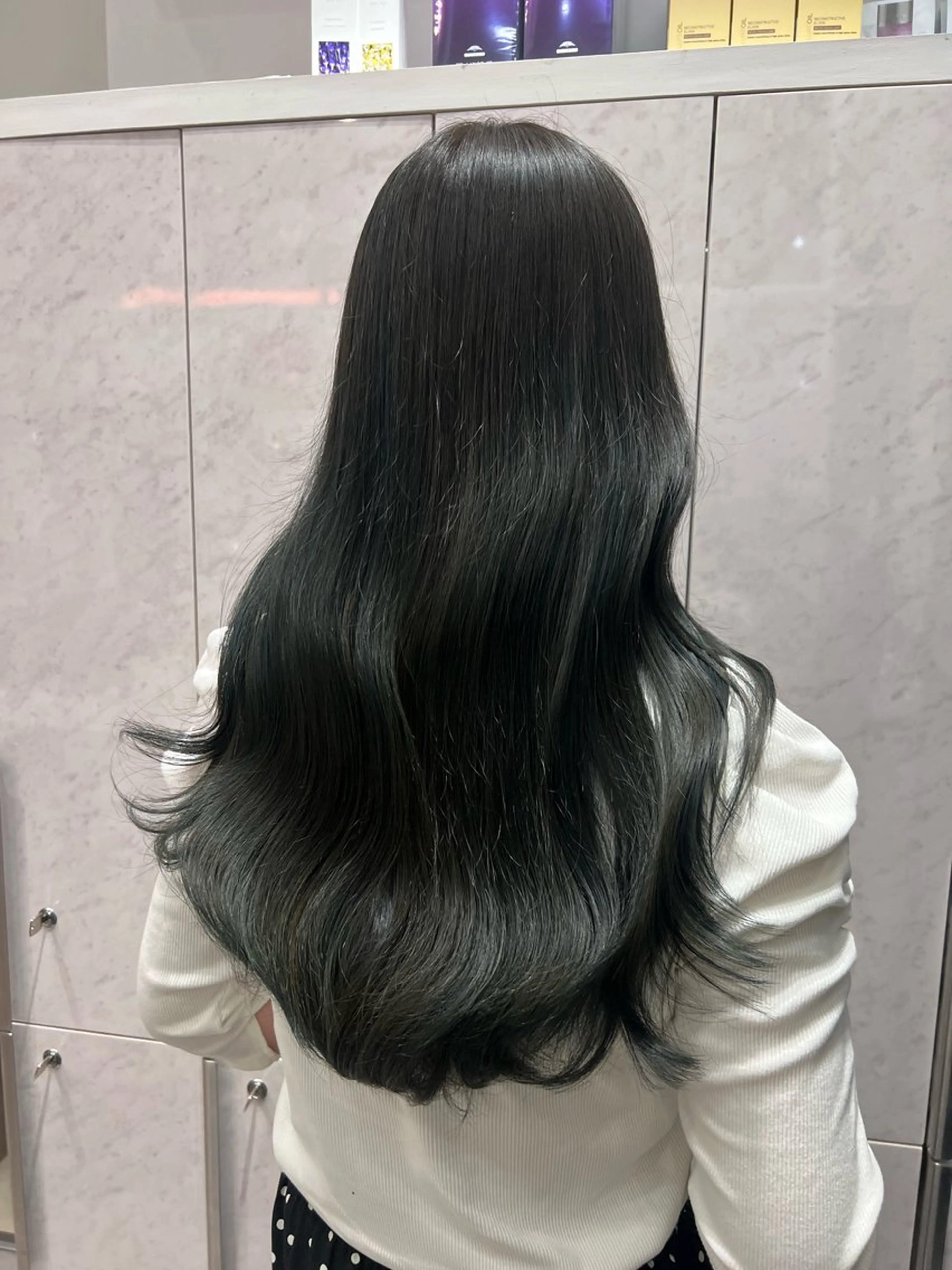 ロング カラー ヘアアレンジ オリーブカラー kayo/ブリーチ モデル募集中✨のヘアスタイル