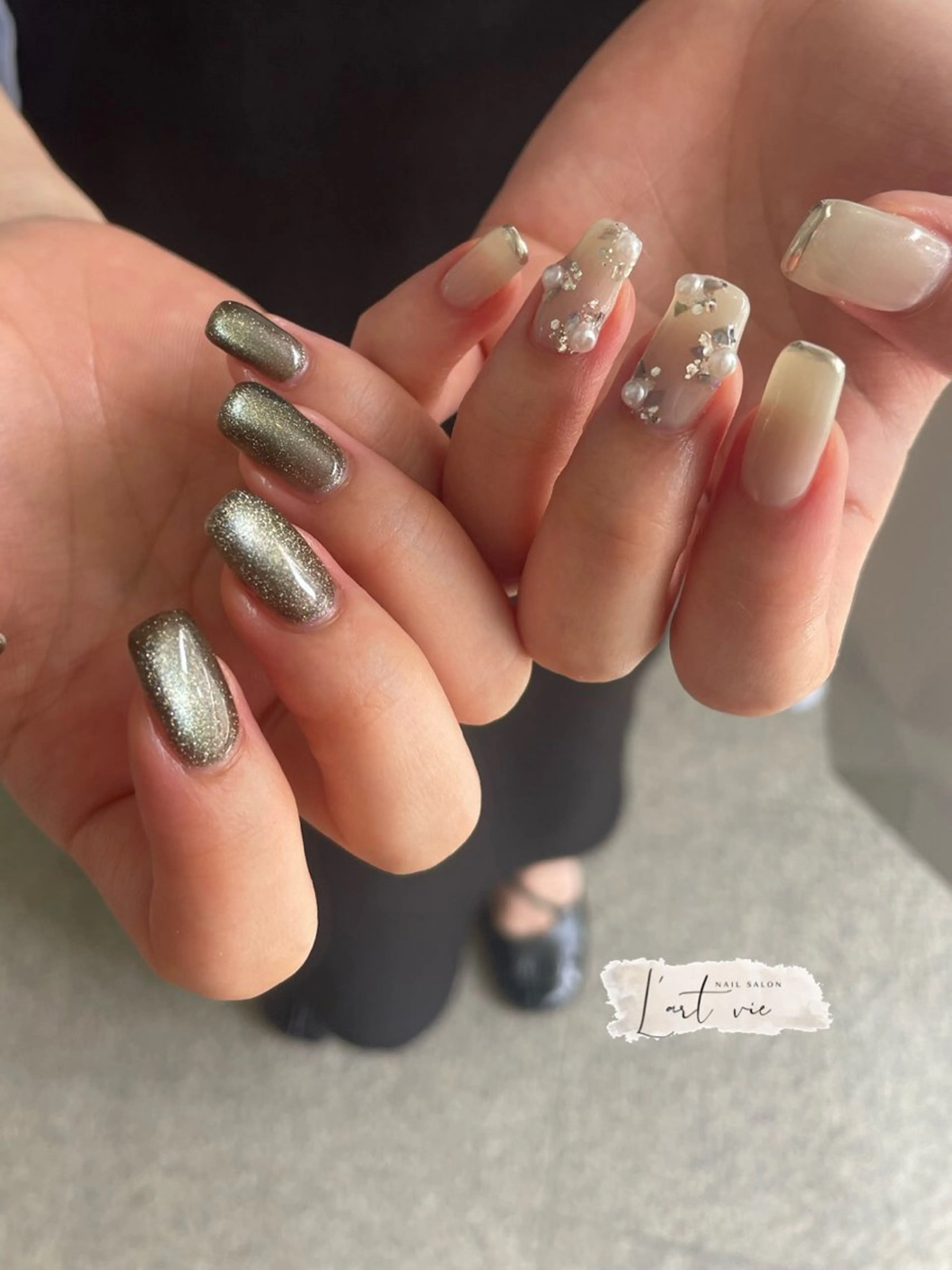 ネイル ミラーネイル ハンドネイル NailSalon L’artVieのネイルデザイン