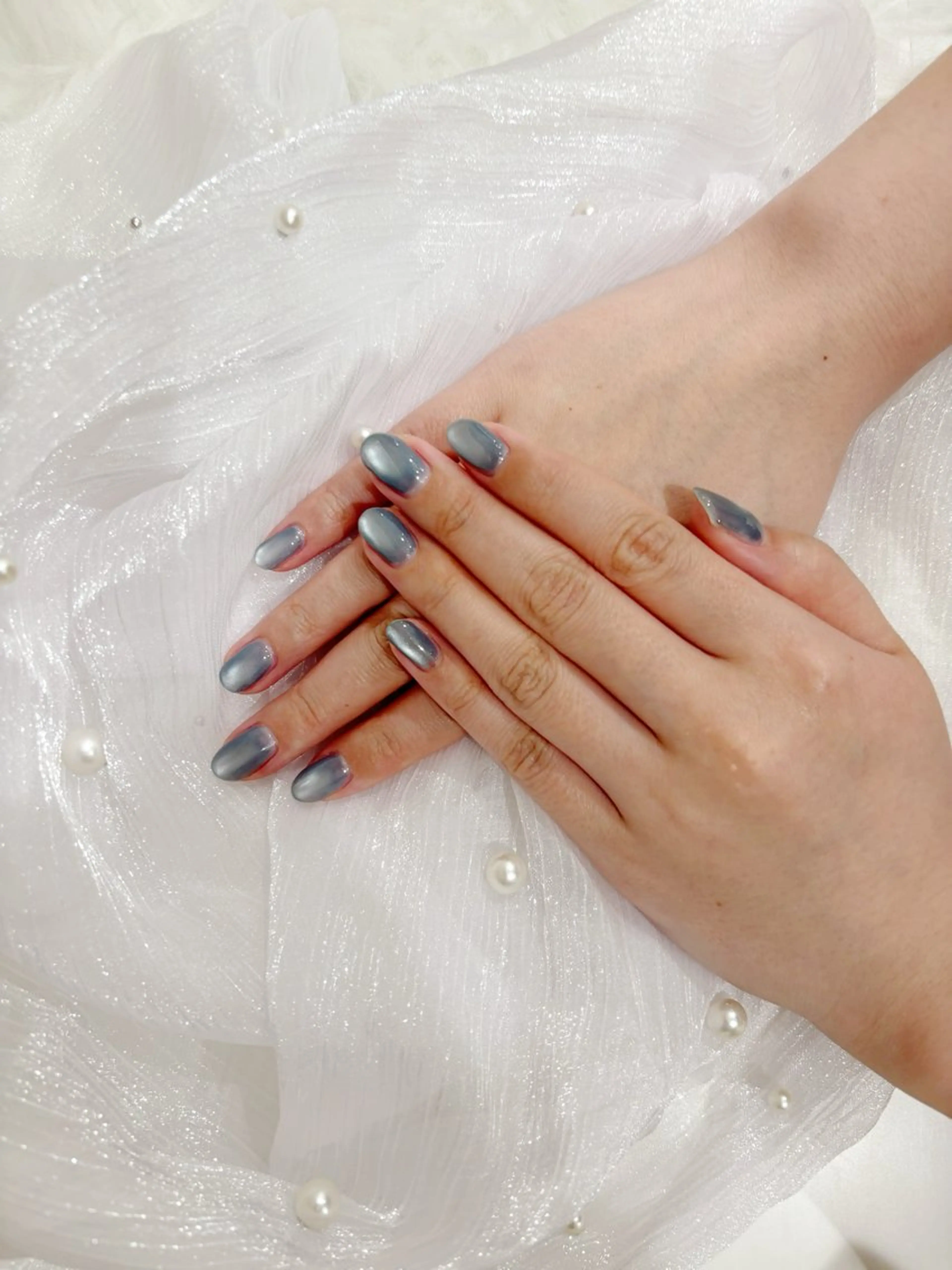 ネイル 水色 ハンドネイル さおり 紗央里のネイルデザイン