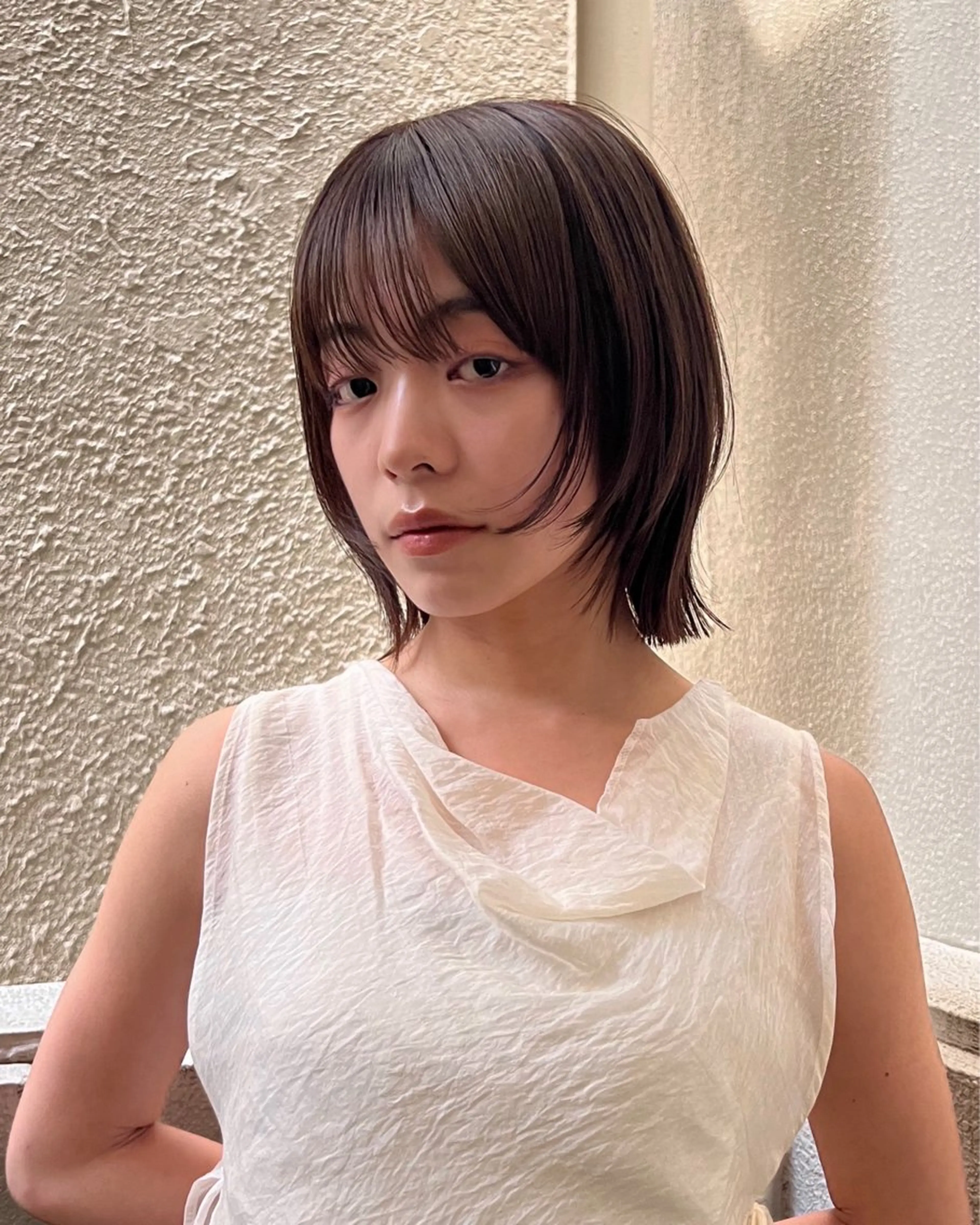 ミディアム カラー 艶髪縮毛矯正/レ イヤー/atsumiのヘアスタイル