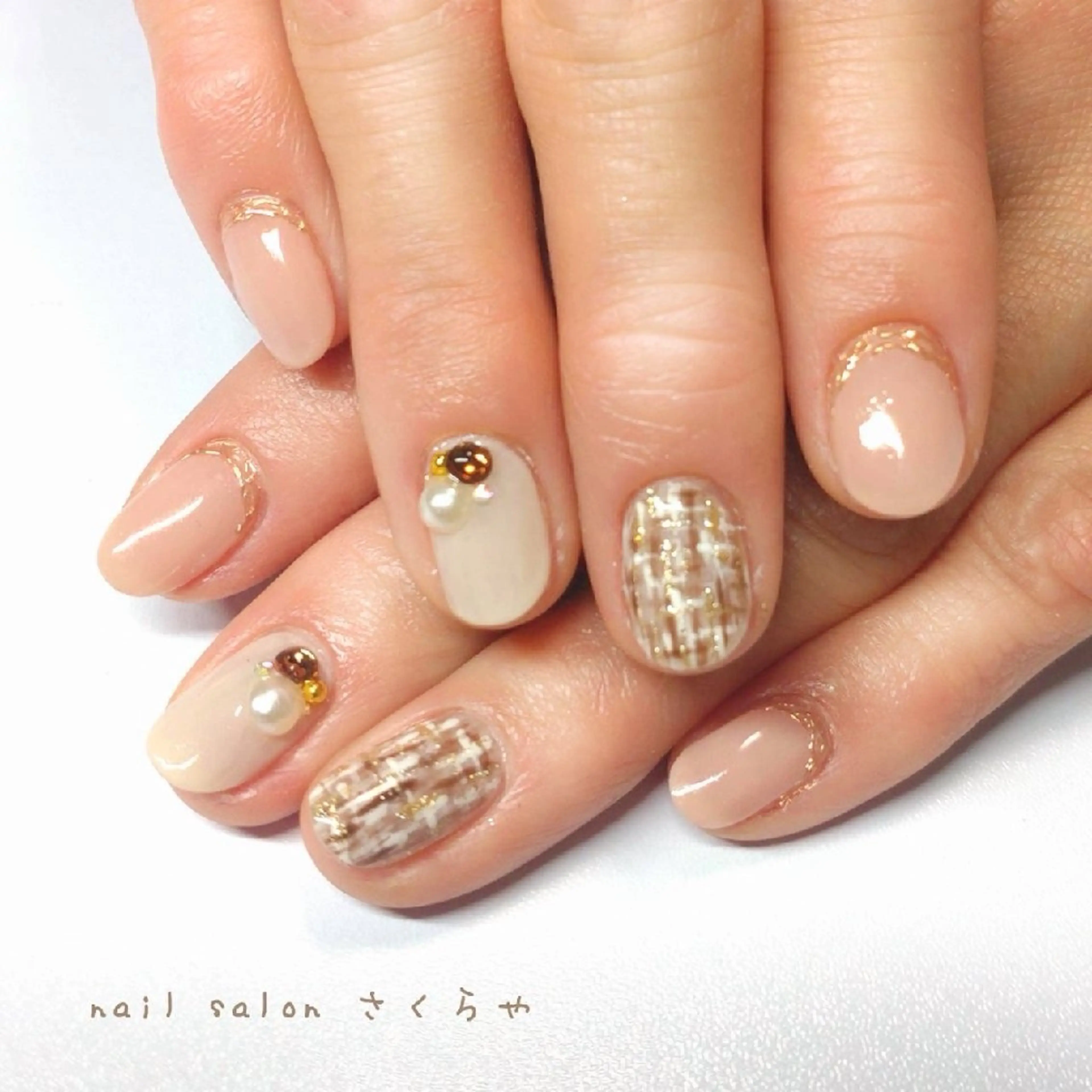 ネイル 持ち込み ニュアンスネイル さくらや❤ パラジェル使用のネイルデザイン