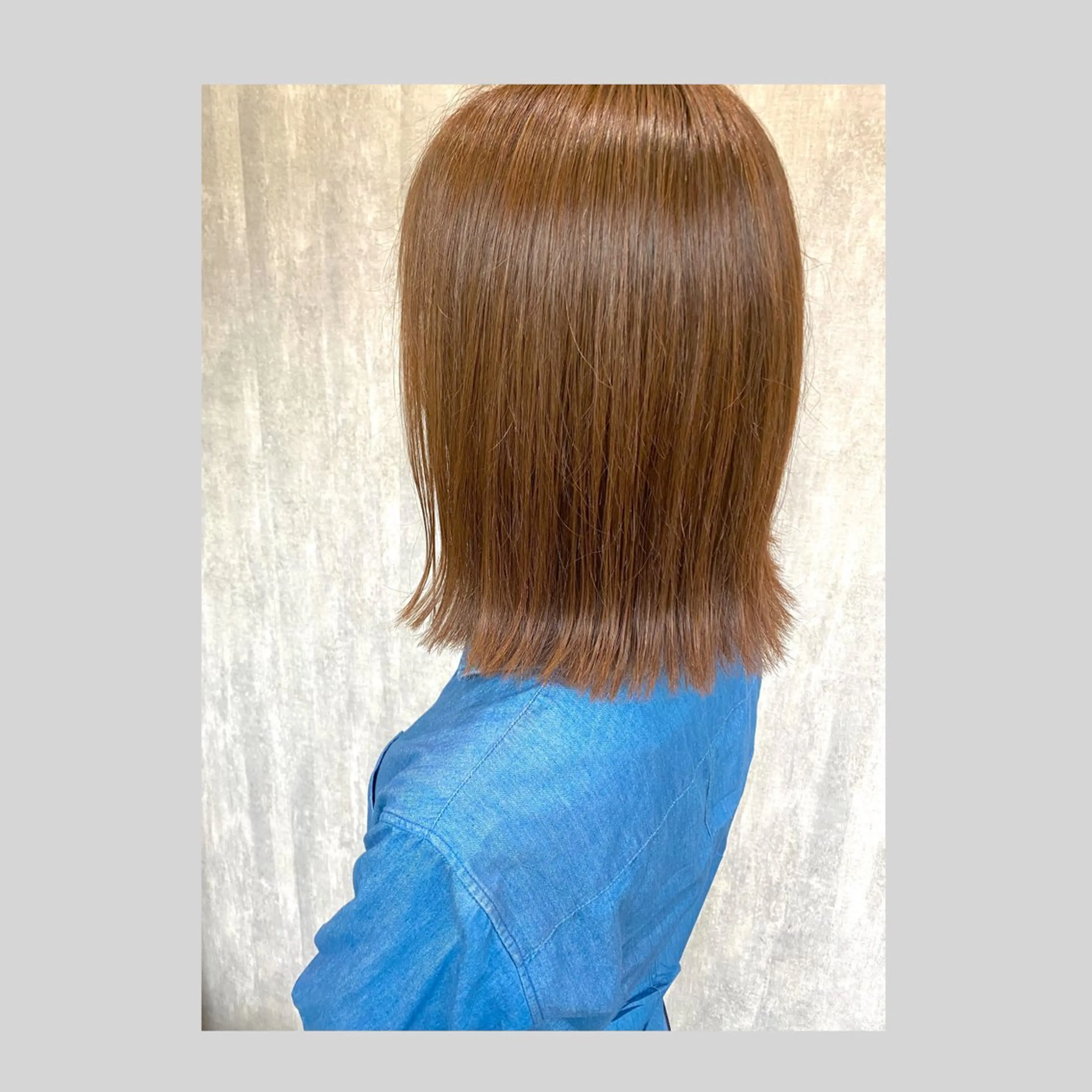 ミディアム 切りっぱなしボブ ボブ 外ハネヘア 佐藤 沙也輝のヘアスタイル