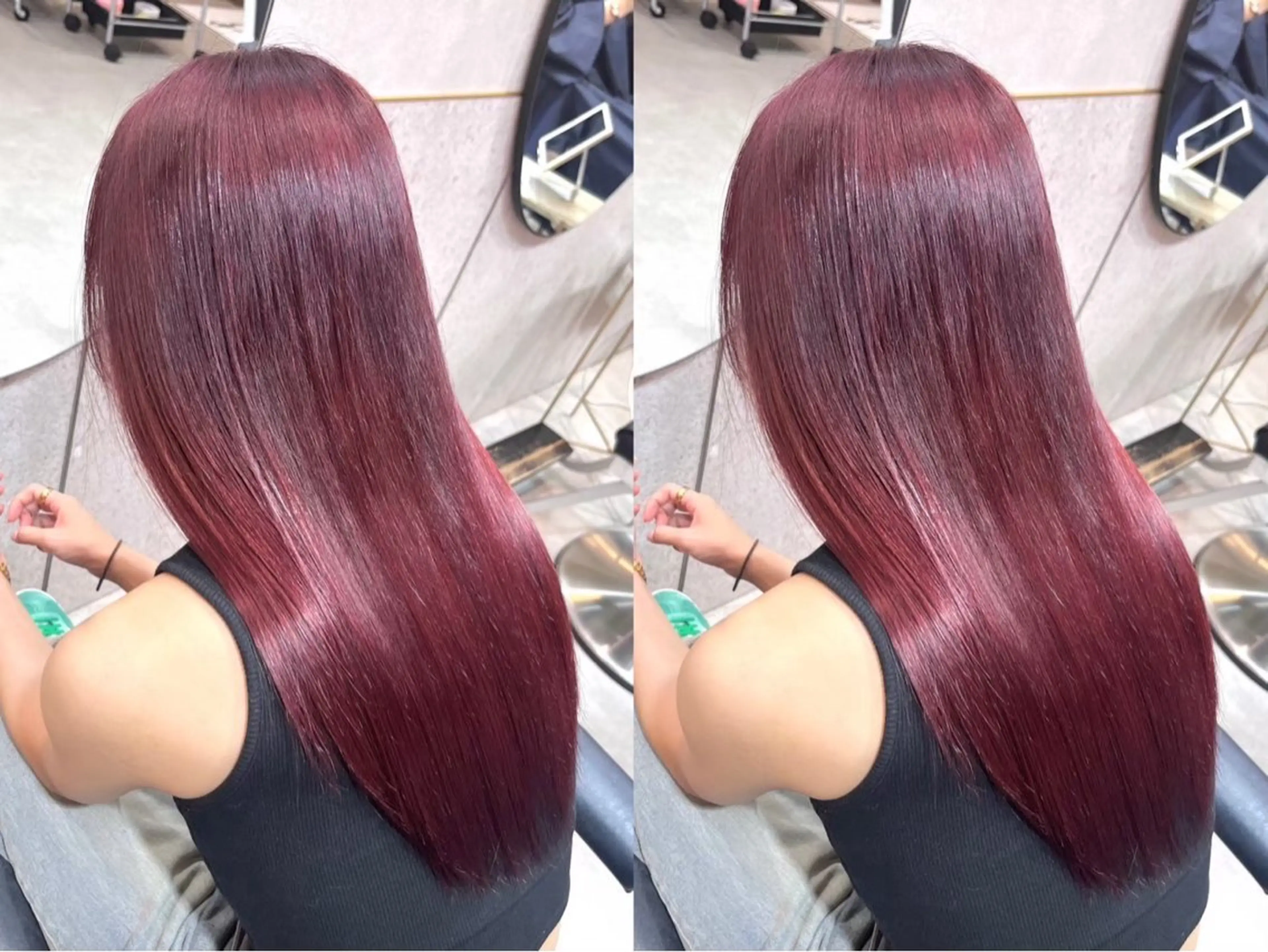 ロング カラー 中村 珠笑のヘアスタイル