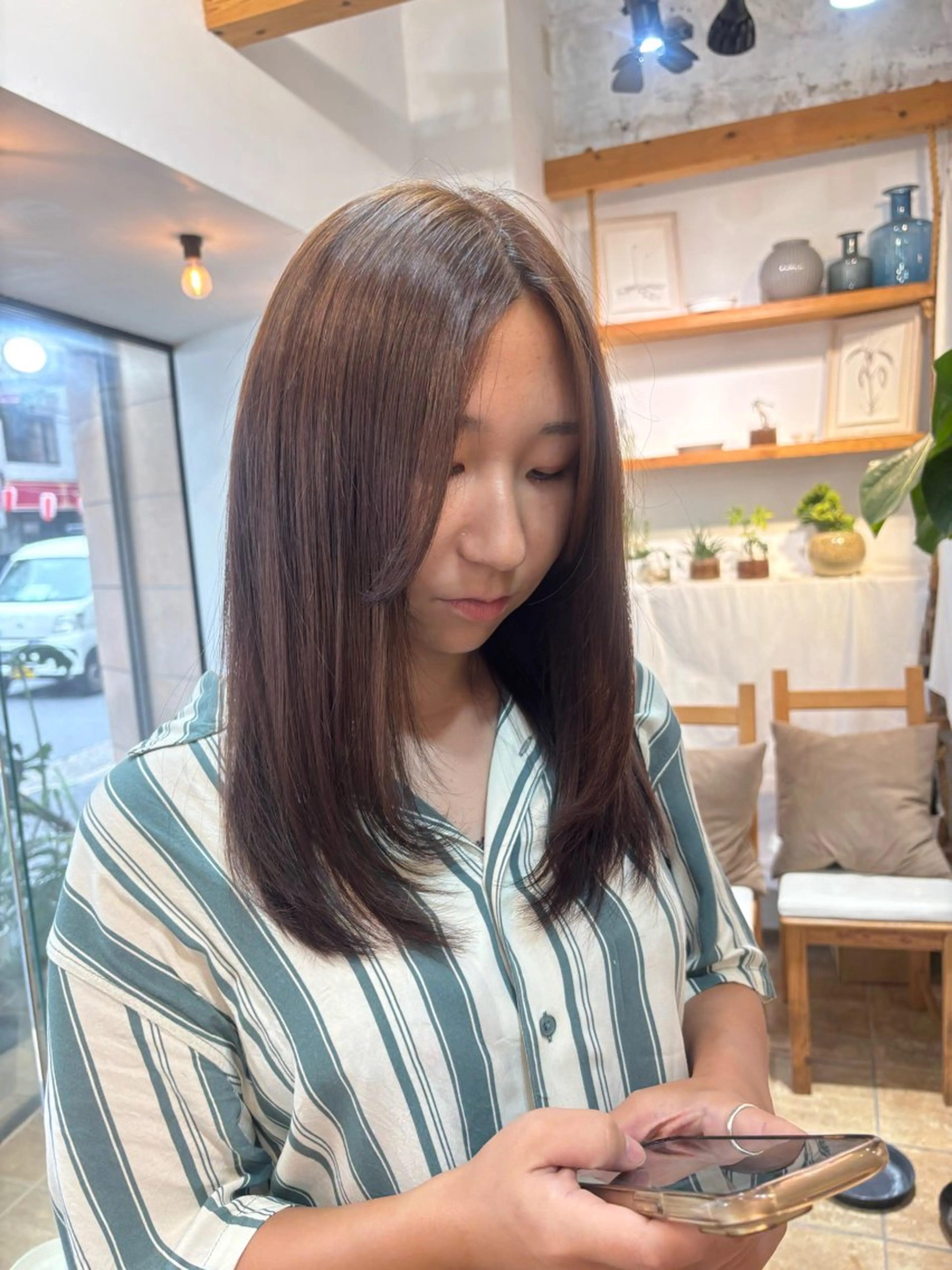 ロング カラー カット ヘアカラー カネコ ナナミのヘアスタイル