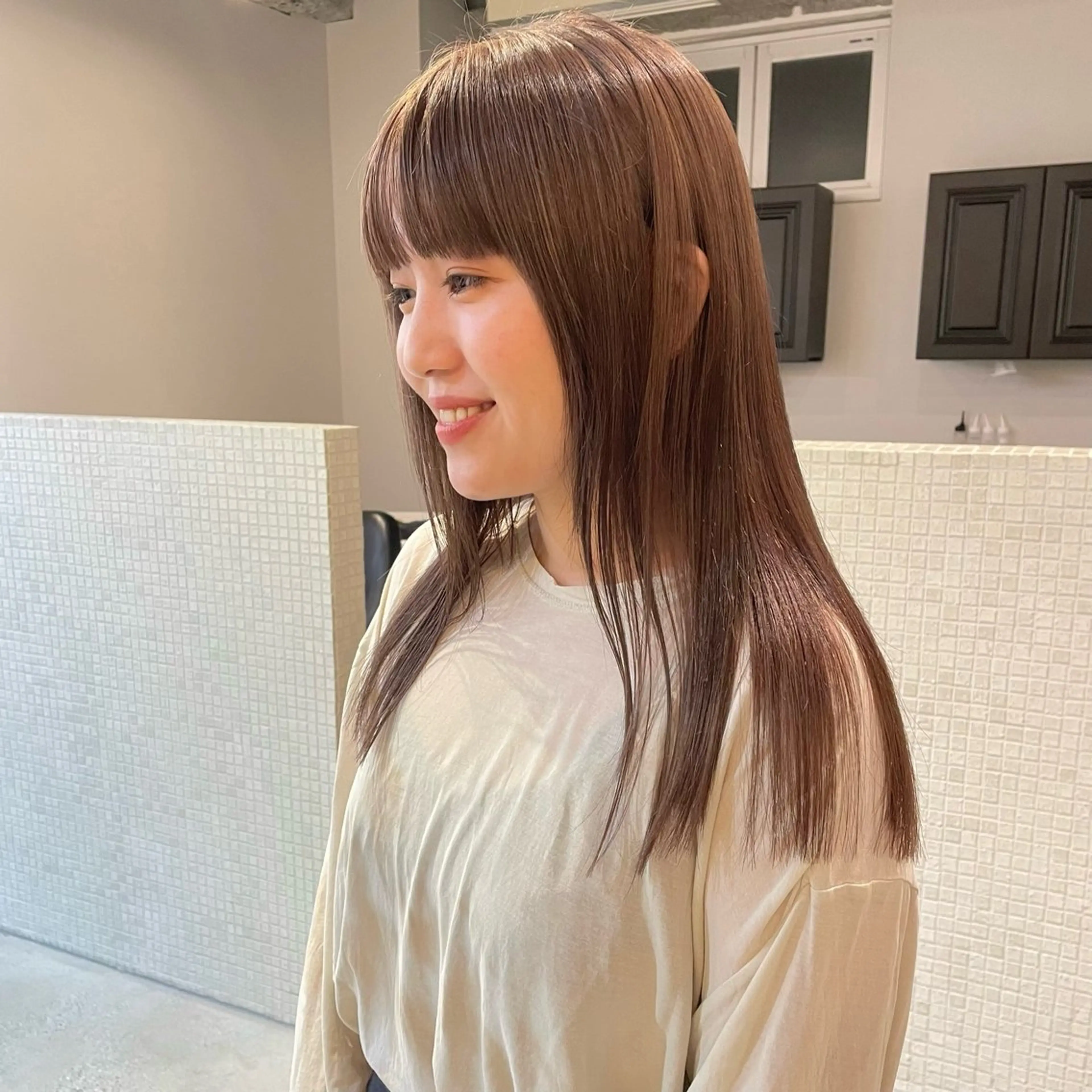 ミディアム カラー ブリーチ カットモデル募集/ nanami‪ ꪔ̤のヘアスタイル