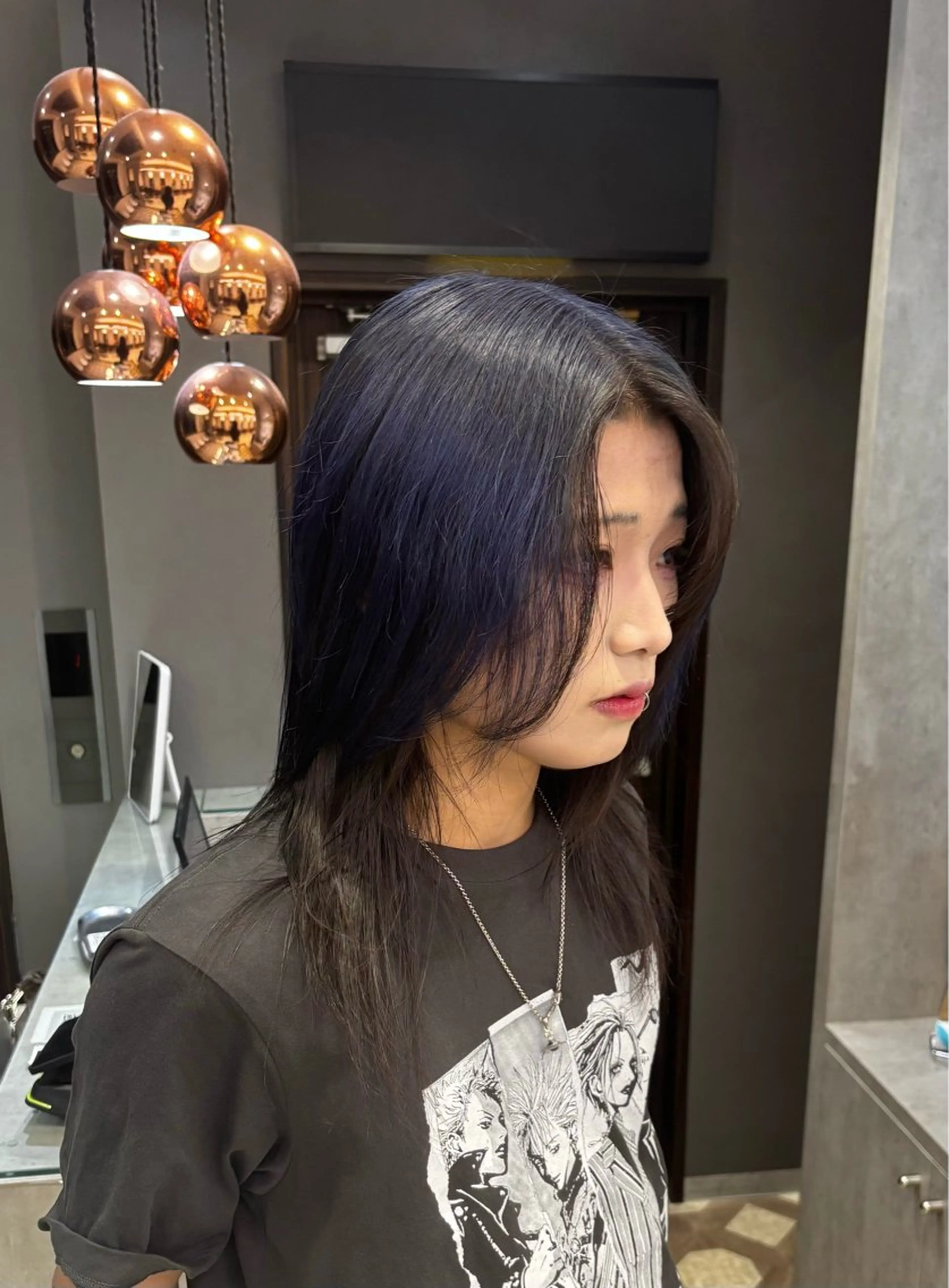 ミディアム HINAKO🩵 寒色カラー🪽のヘアスタイル