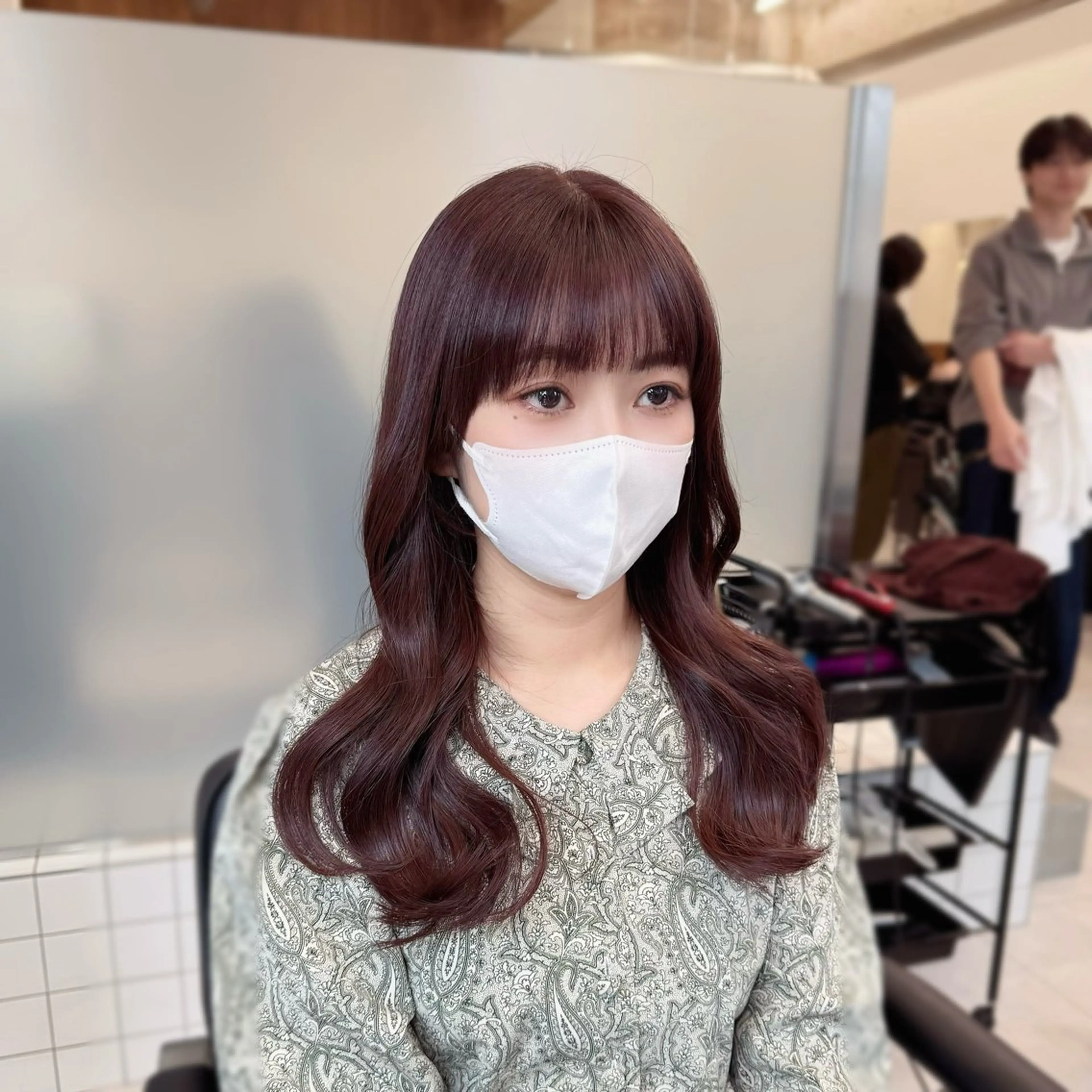 セミロング カラー 透明感カラー カット ヘアカラー トリートメント 縮毛矯正+モテカラー 🎀✨MIHOのヘアスタイル