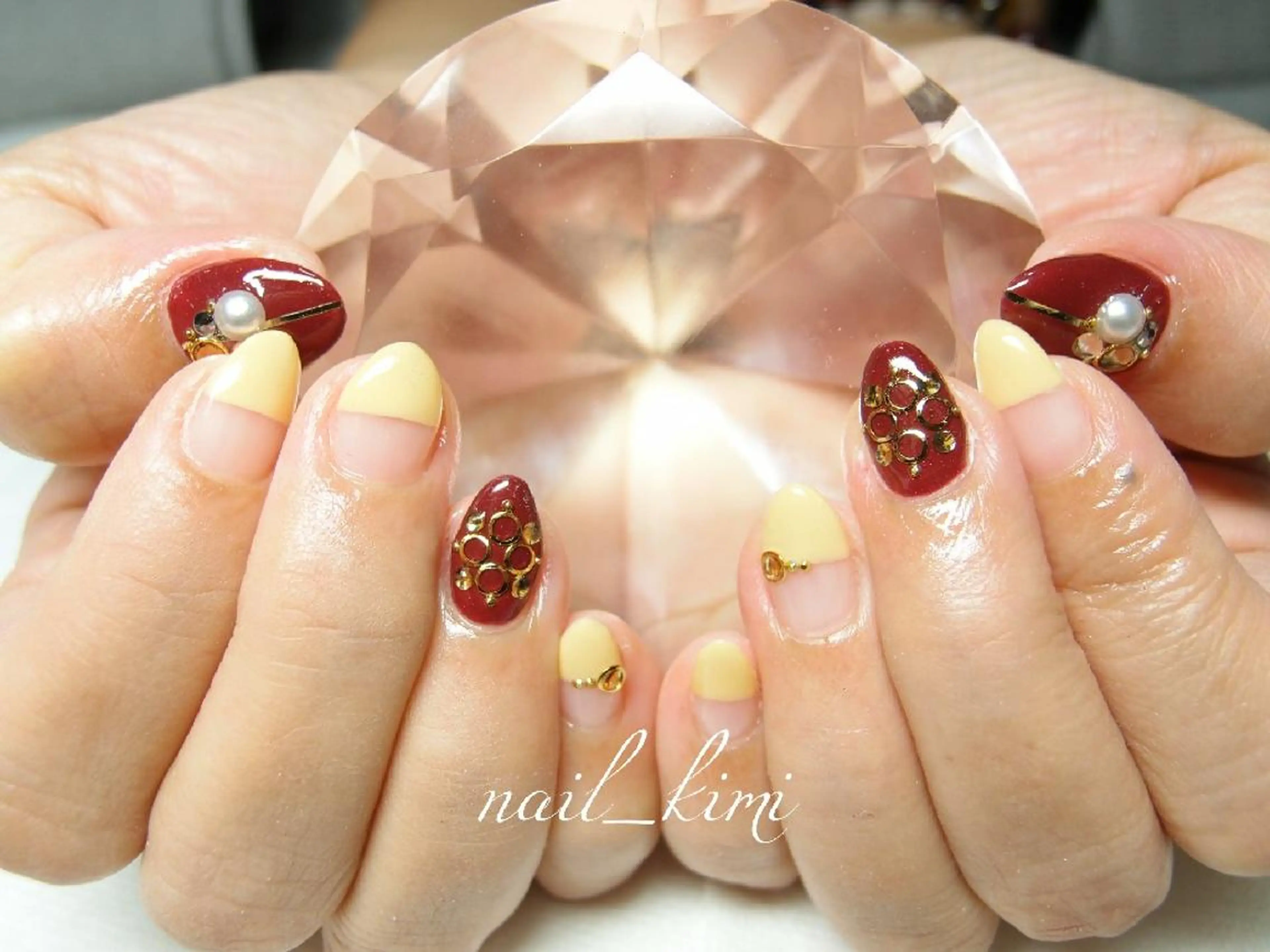 メンズ ネイル アートネイル ストーンネイル ETHOSENSE. kimikaのネイルデザイン