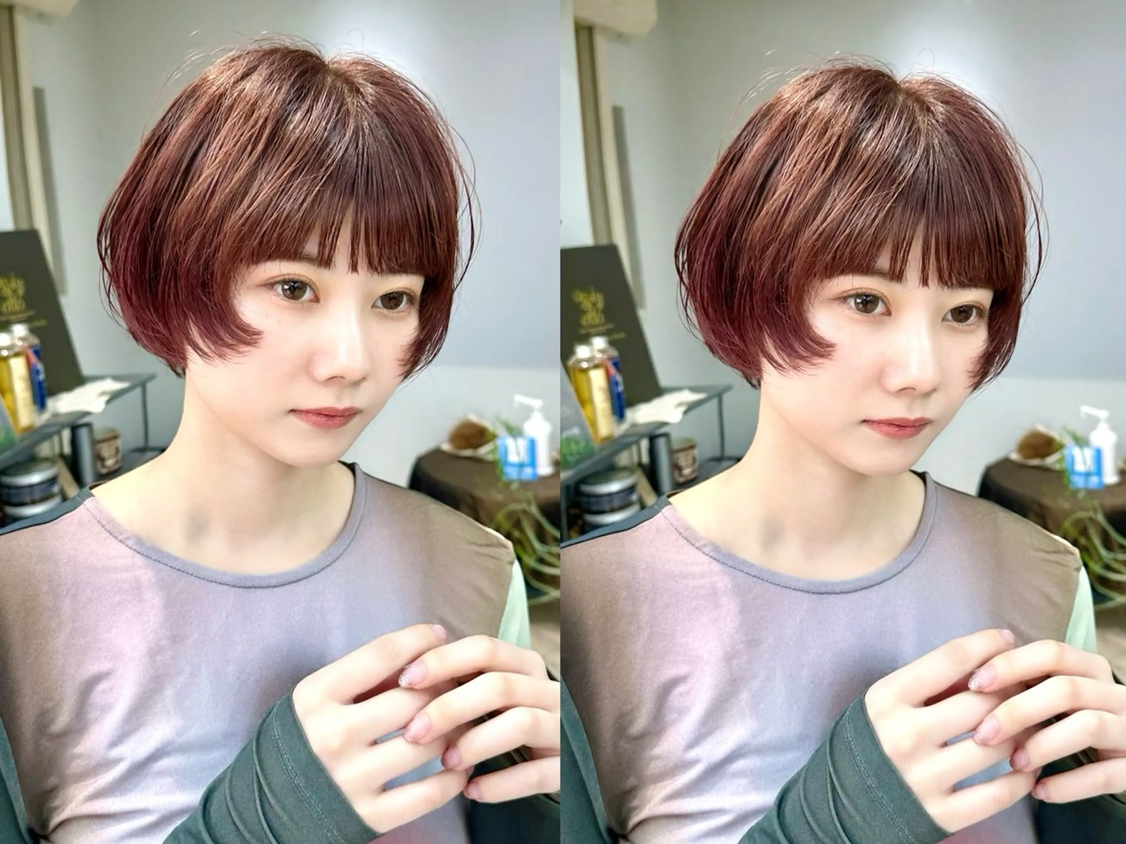 ショート カット ヘアカラー 骨格診断で絶対可愛い ✨丸みショート✨凌弥のヘアスタイル