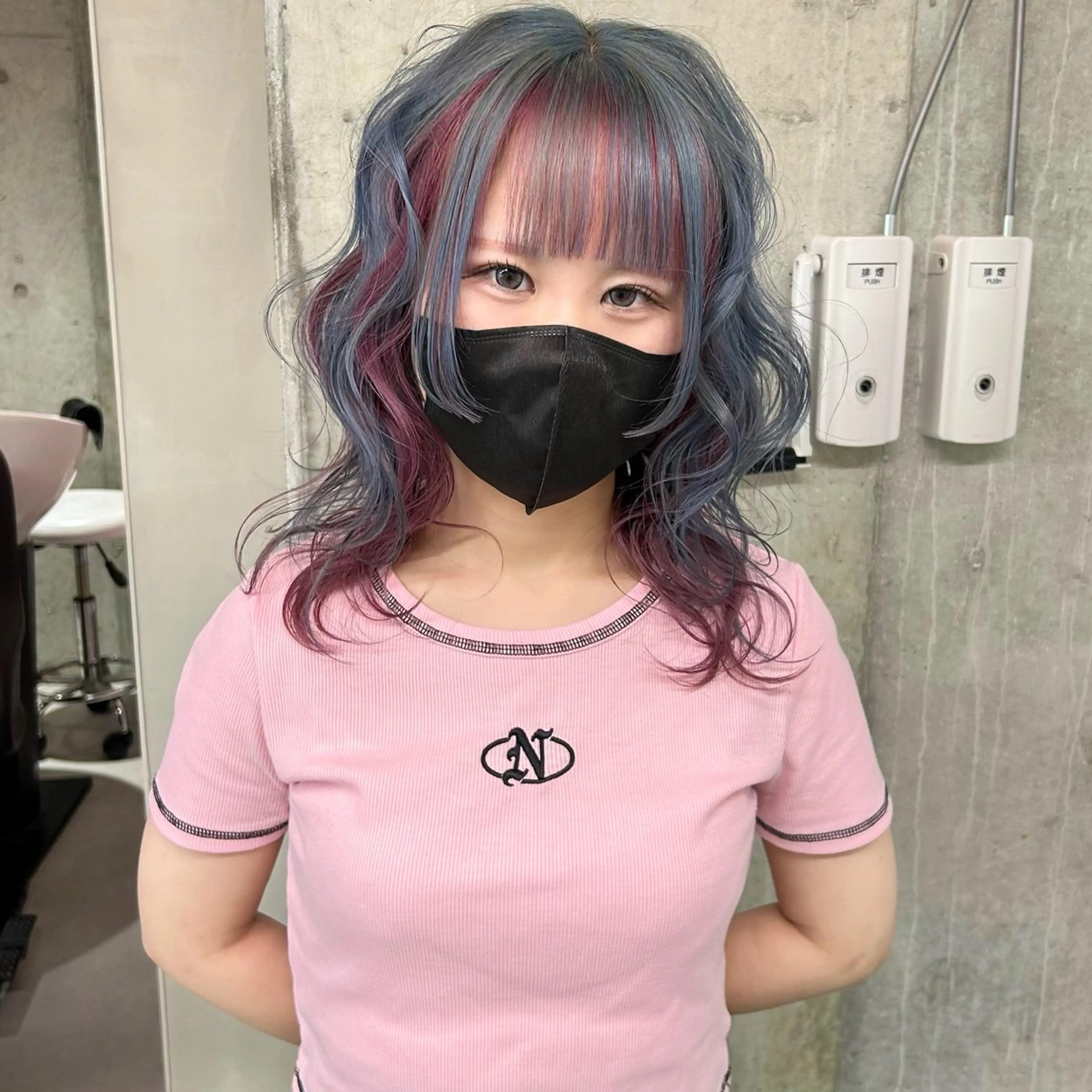 ミディアム カラー うるツヤハイトーン/ レイヤー⟡mayuのヘアスタイル