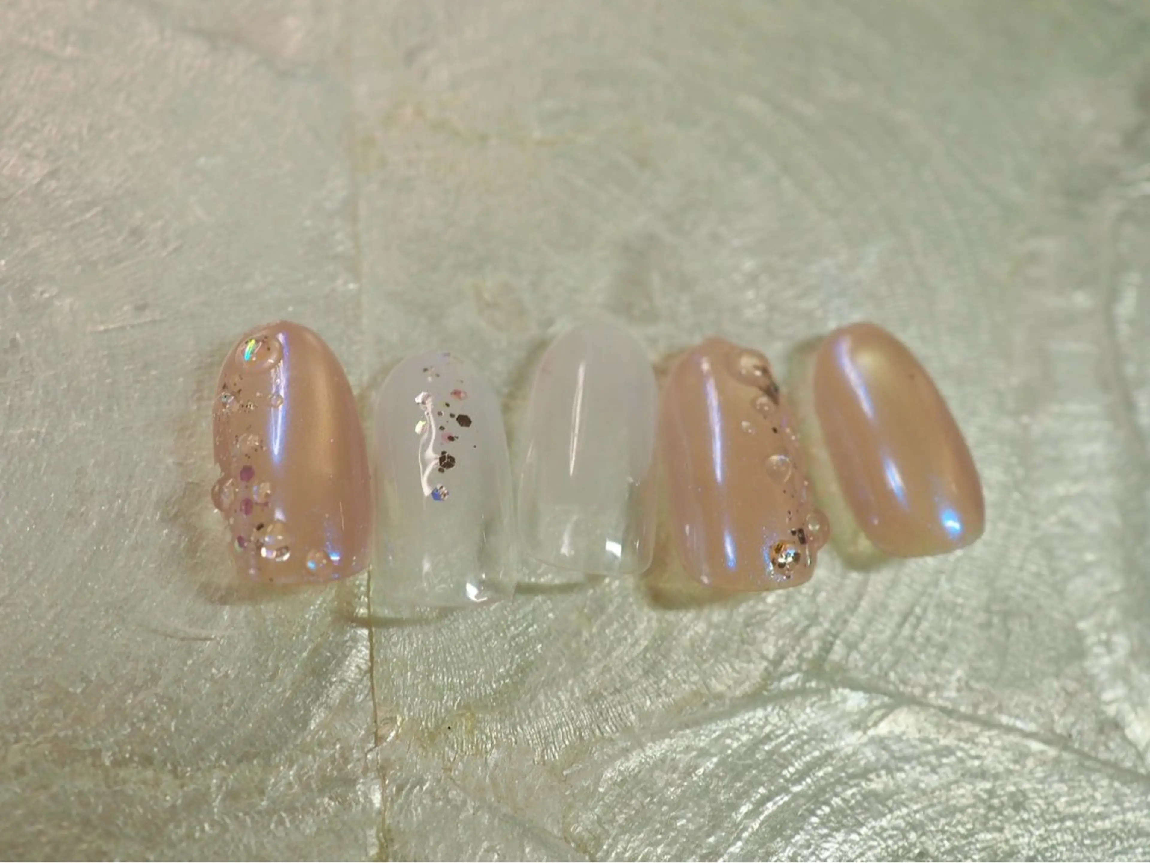 ネイル オーロラネイル 桜ネイル フラワーネイル フットネイル フレンチネイル ハンドネイル kiki nail たまプラーザのネイルデザイン