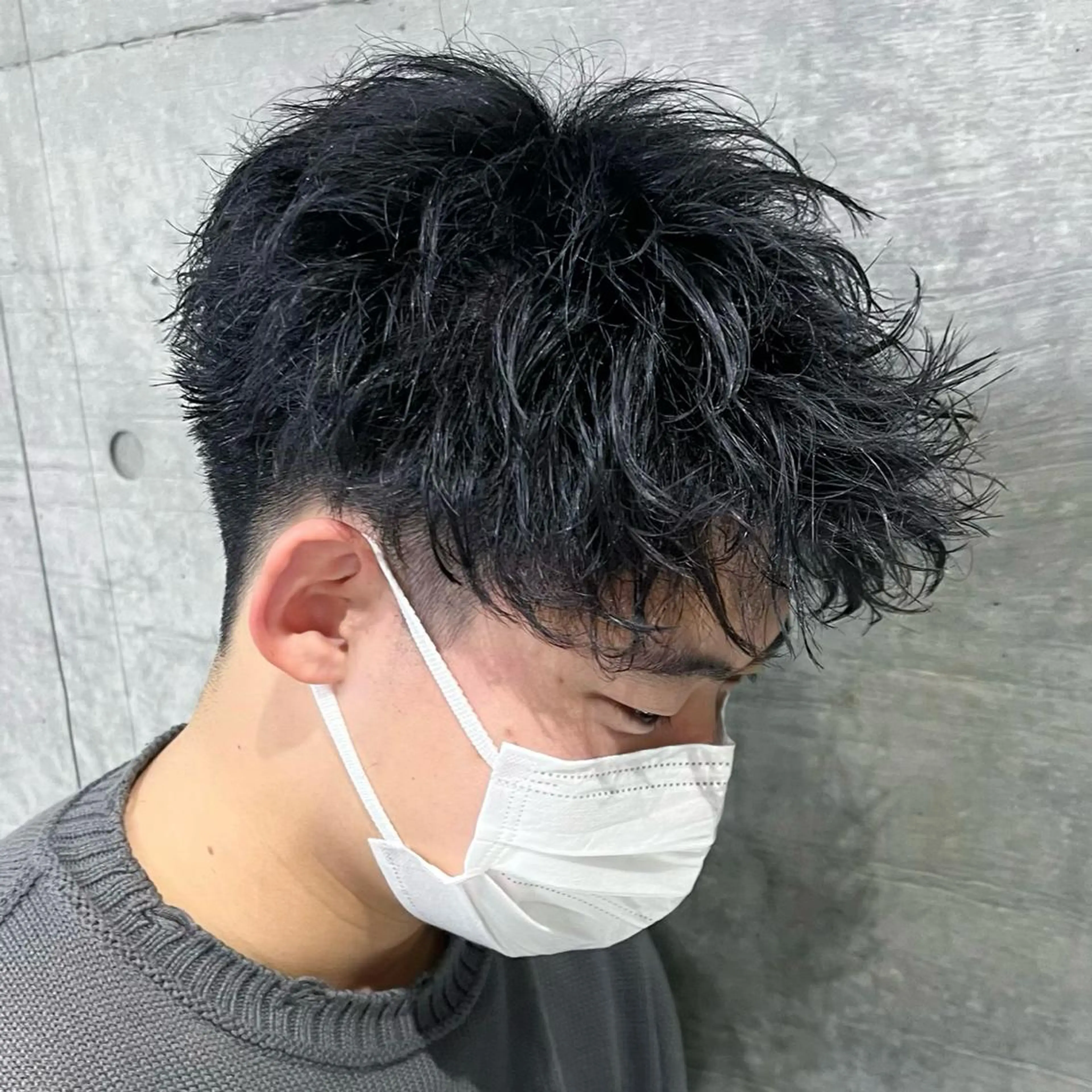 ショート パーマ メンズ アップバング メンズパーマ スパイラルパーマ カット パーマ トリートメント 藤井優大 店舗異動しましたのその他イメージ