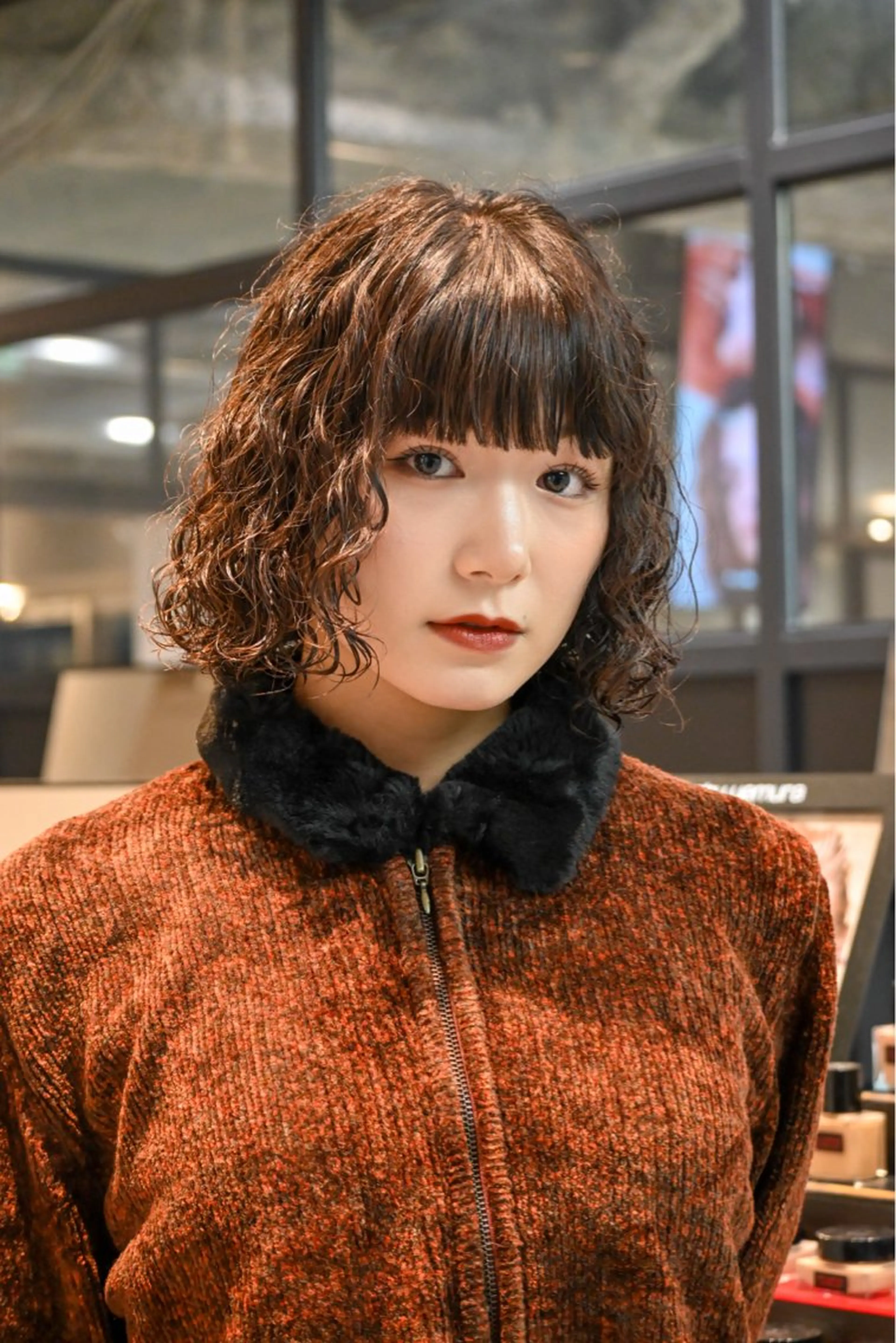 ミディアム パーマ 小田 晃瑛のヘアスタイル