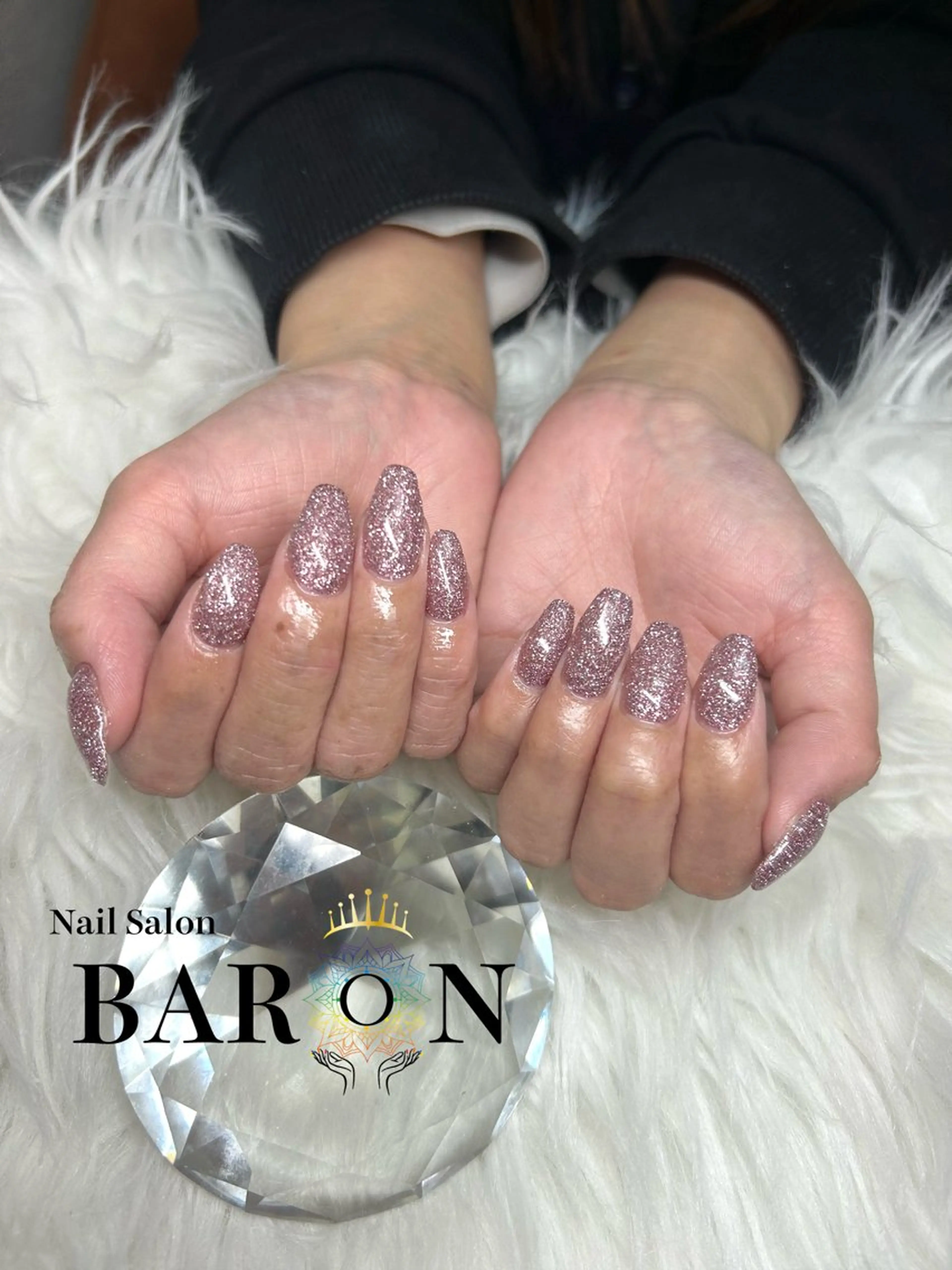 ネイル フラッシュネイル ピンク BARON AIMIのネイルデザイン