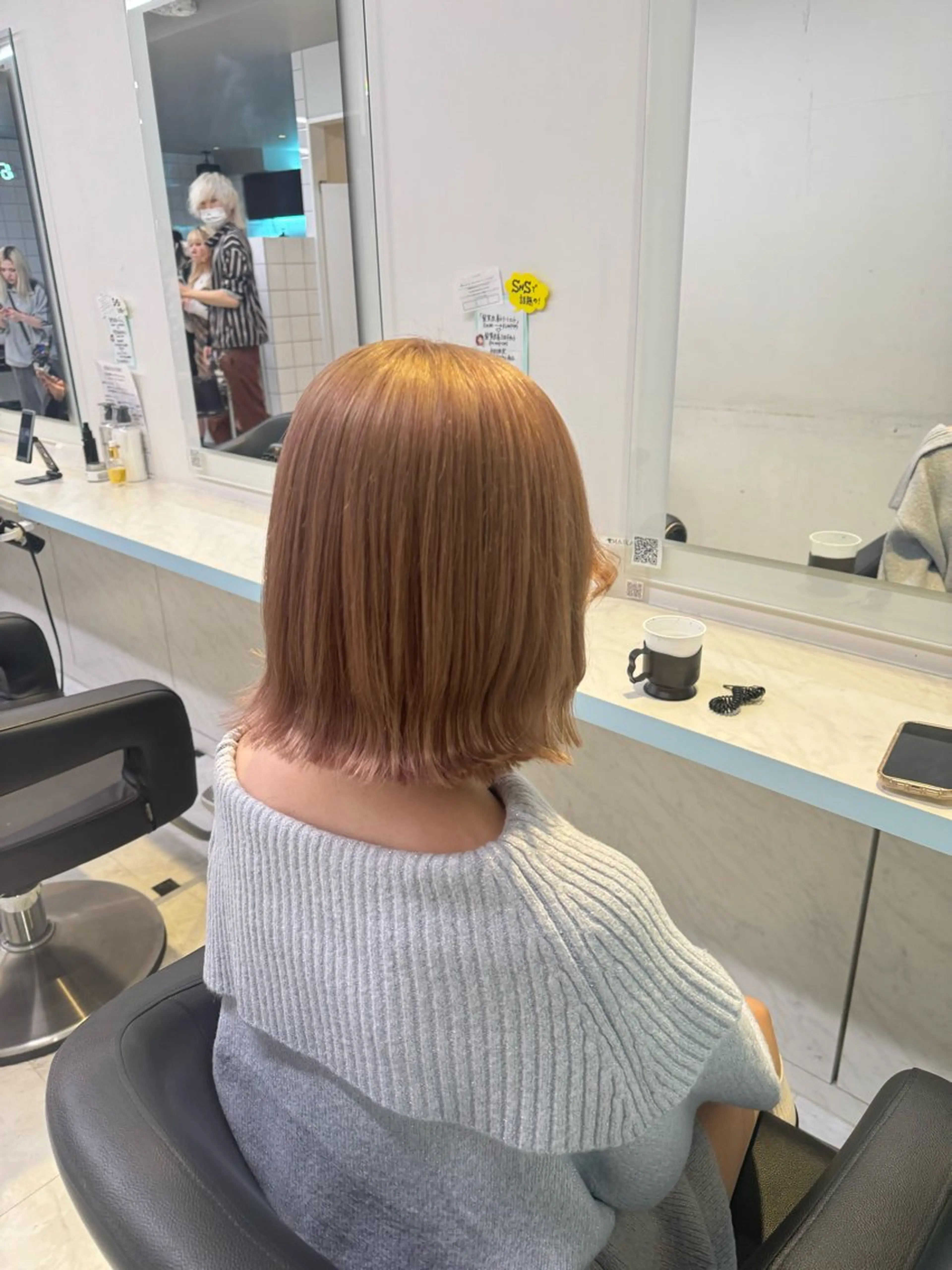 セミロング カラー ヘアカラー トリートメント ヘッドスパ ヘアセット 暖色🩷透明感カラー ♡Maika♡のヘアスタイル