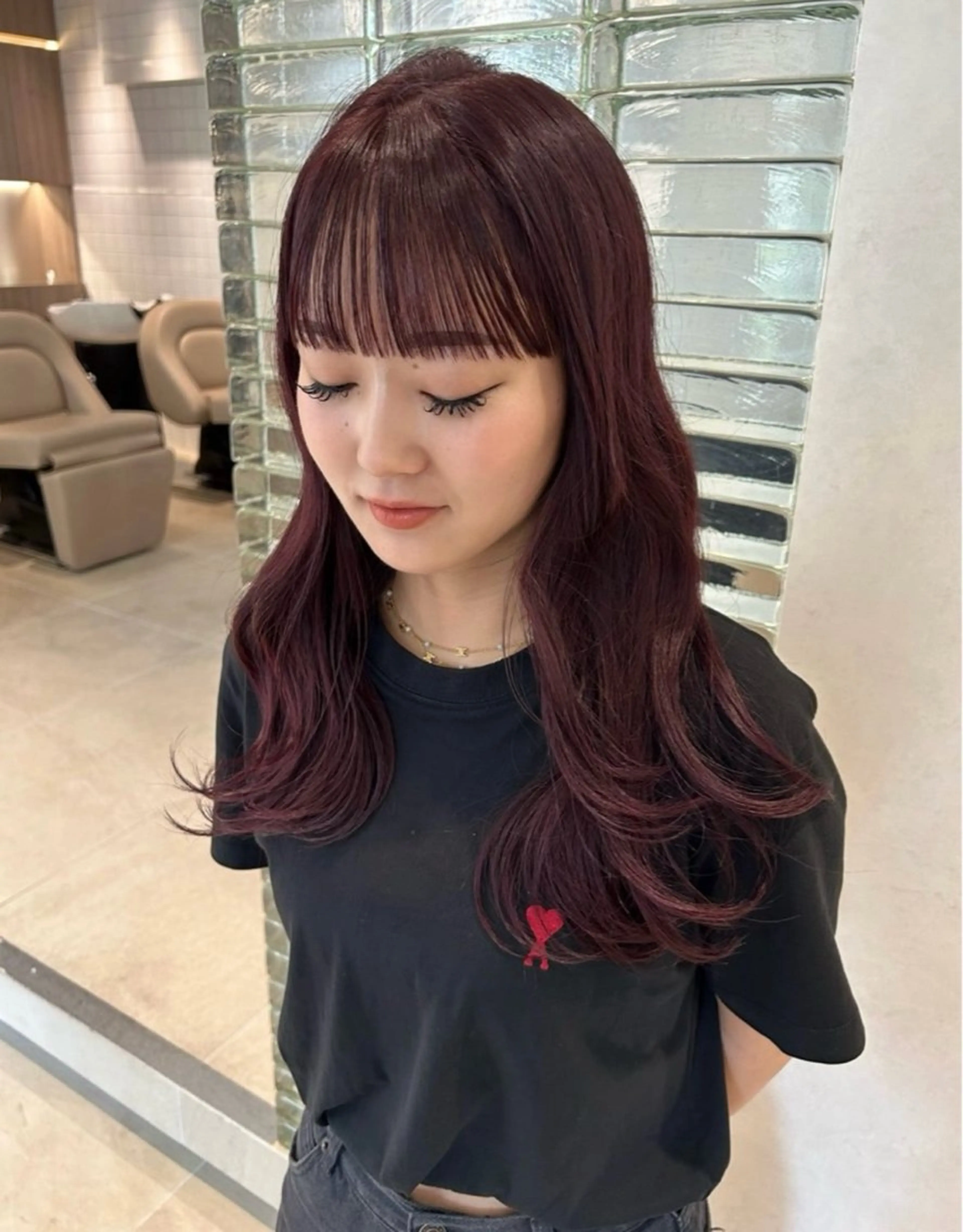 ロング カラー ヘアアレンジ メンズ ‎透明感×艶髪 ‎🫒maki🎀のヘアスタイル