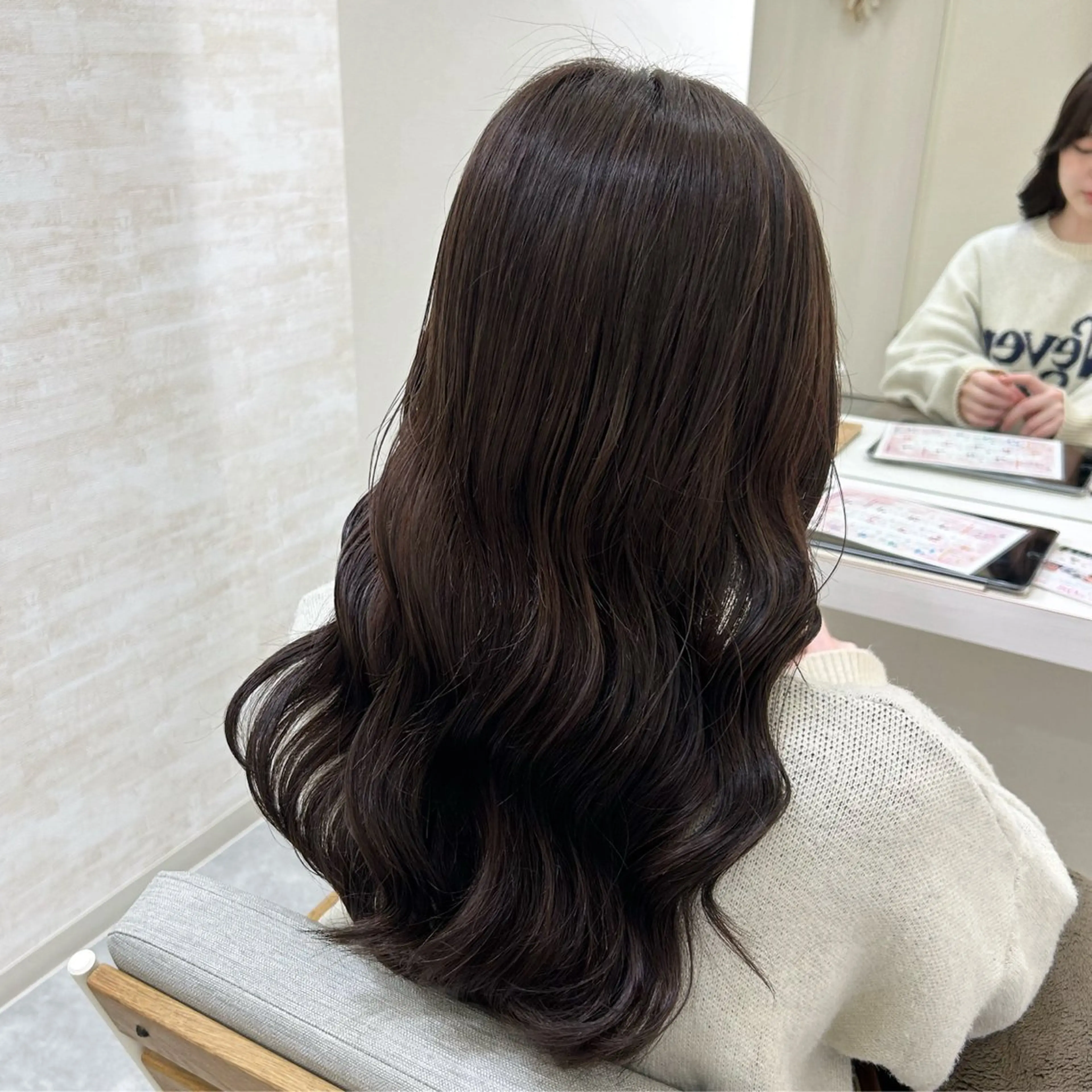 セミロング カラー ヘアアレンジ カット ヘアカラー トリートメント 髪質改善&艶感カラー 🪄岡井美結のヘアスタイル