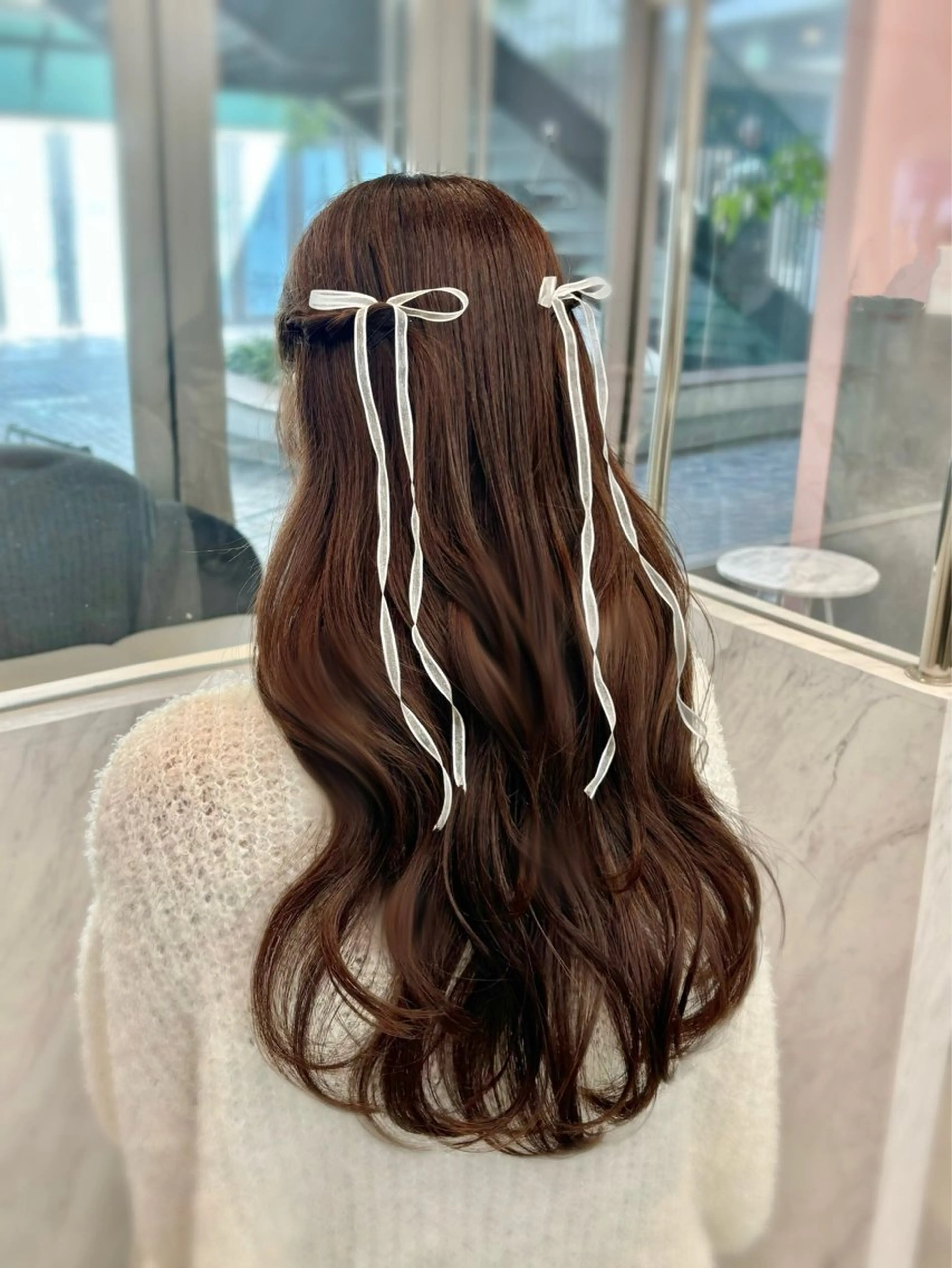 ロング ヘアアレンジ ヘアセット 𝒎𝒐𝒆🩰 名駅/ヘアメ/暖色♡のヘアスタイル