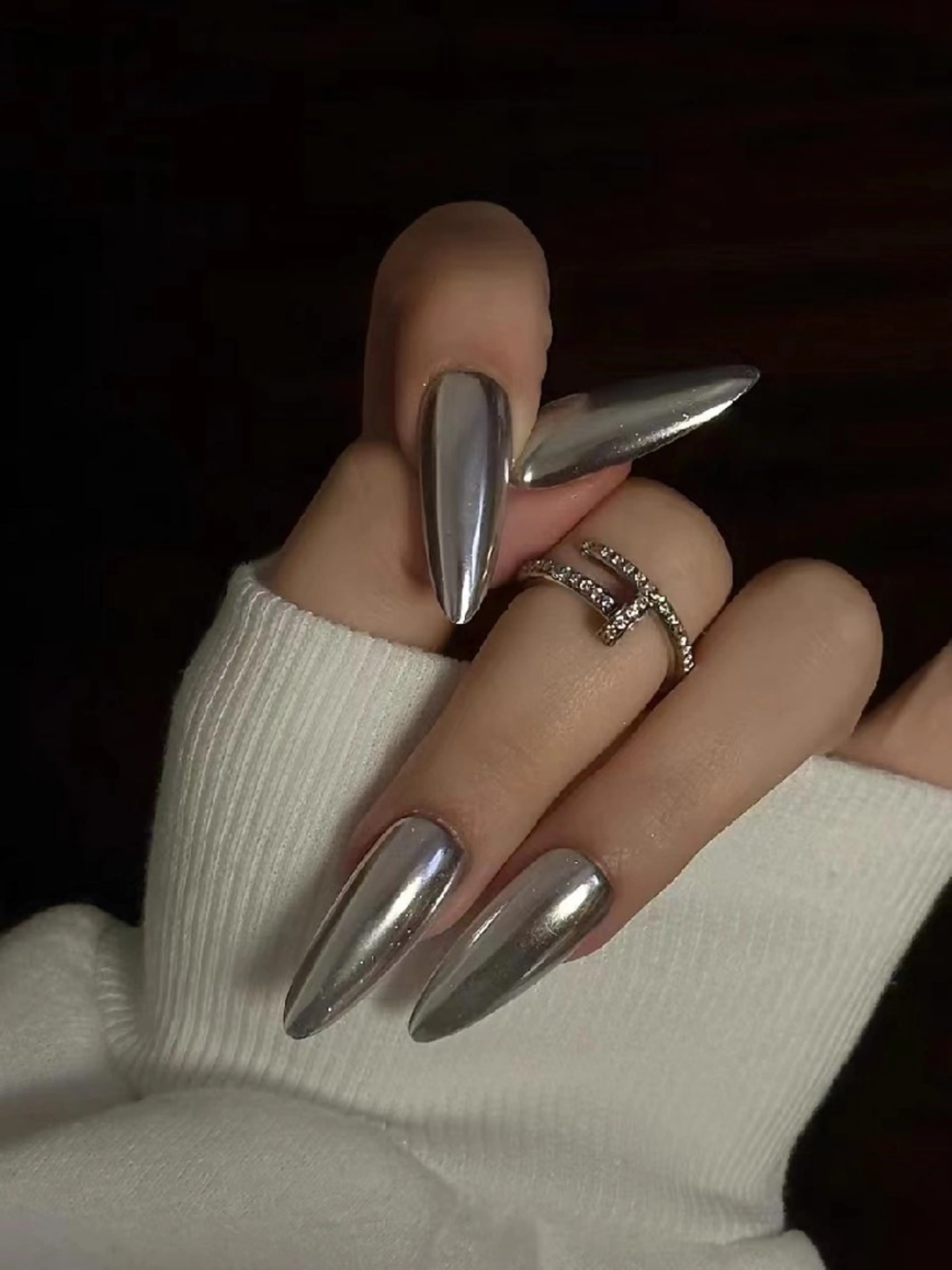 ネイル ミラーネイル ワンカラーネイル ハンドネイル sakii_nail 池袋のネイルデザイン
