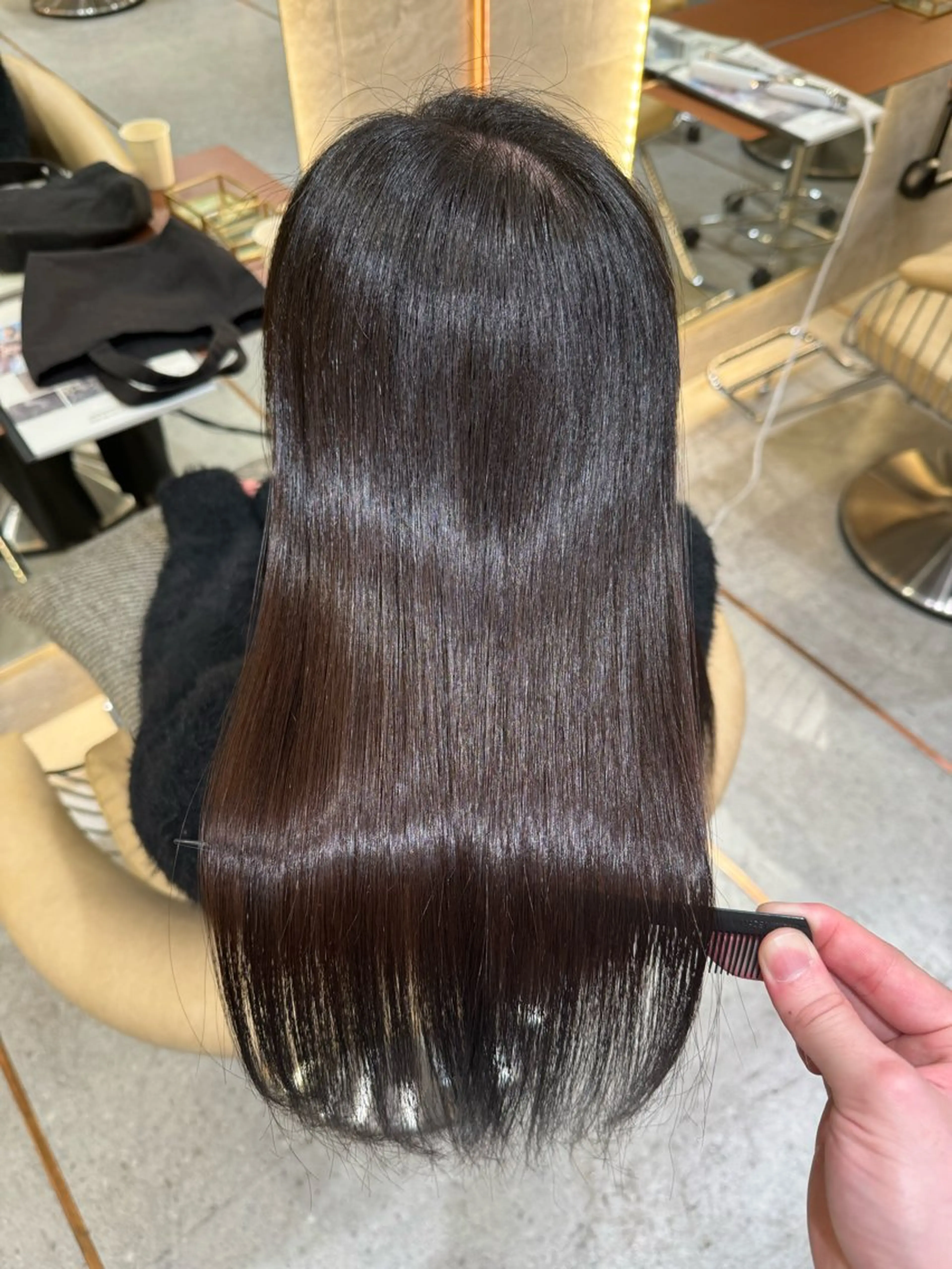 ロング カット ヘアカラー 縮毛矯正 トリートメント ‎🤍髪質改善‎🤍 ‎ViVIE🤍のヘアスタイル