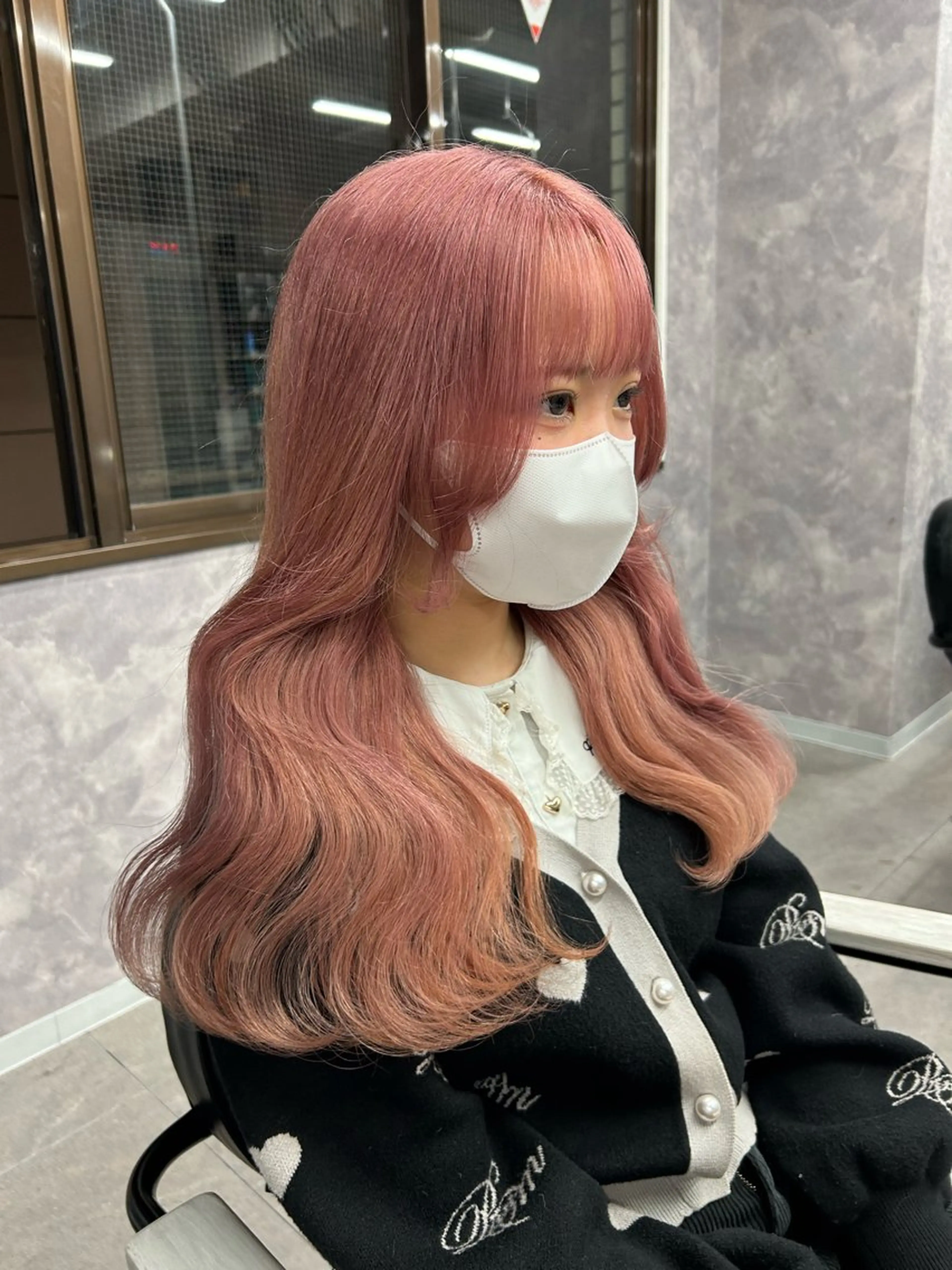 ロング カラー ヘアアレンジ MOMO艶髪 🩵モテカラーのヘアスタイル