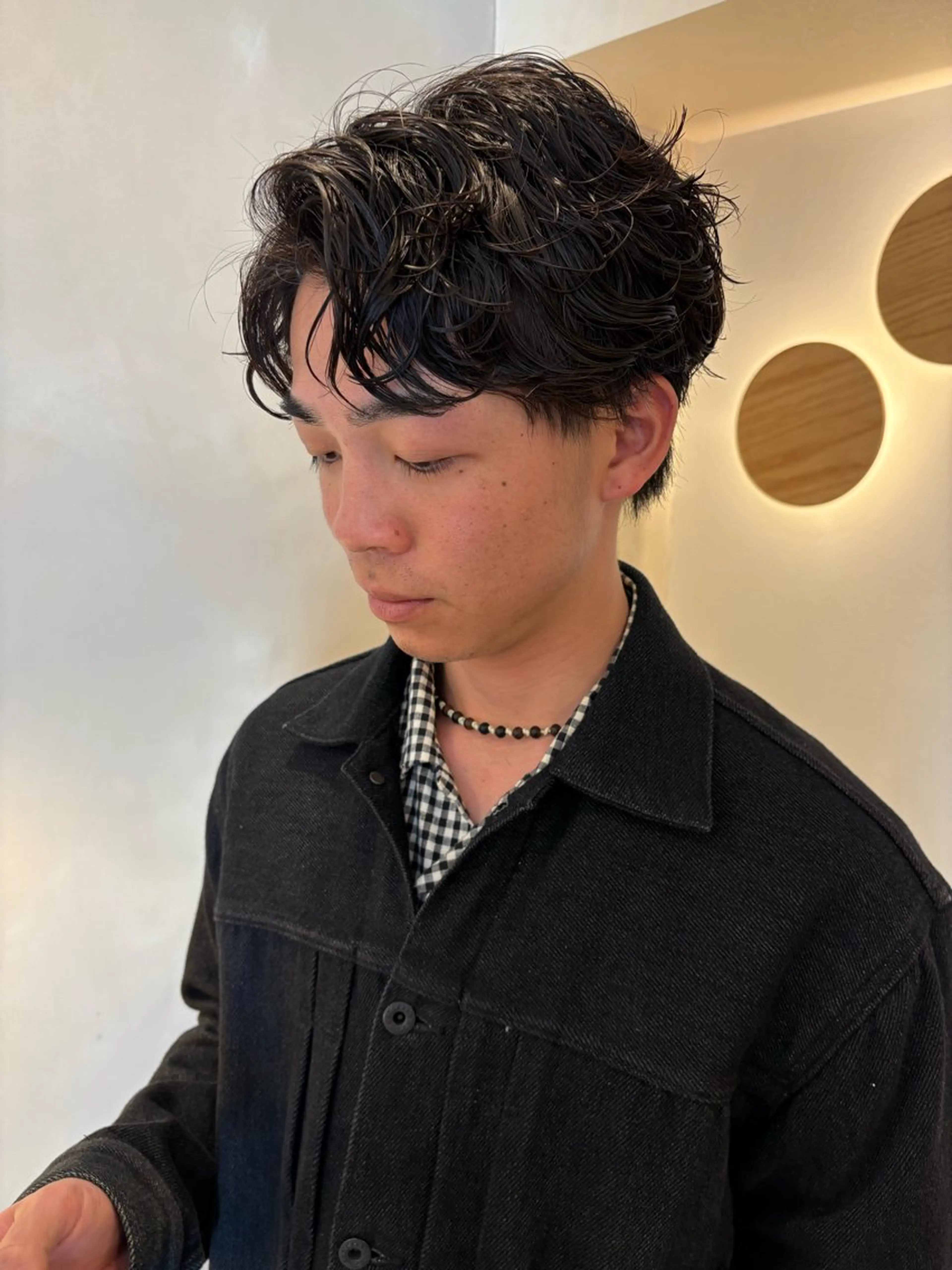ショート パーマ メンズ メンズパーマ スパイラルパーマ カット パーマ トリートメント ツイスパ/波巻き 鈴木教介👯‍♀️のヘアスタイル