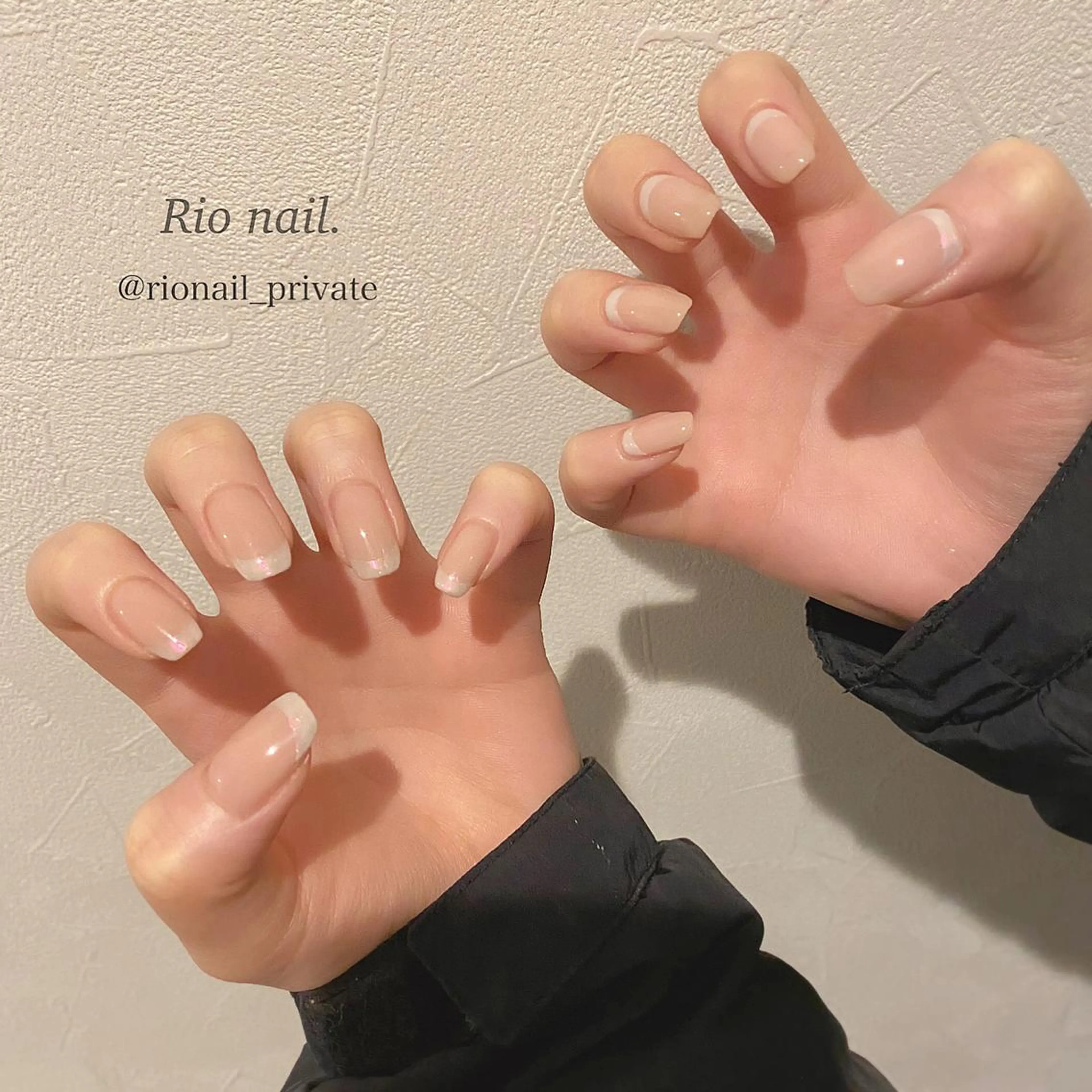 ネイル オーロラネイル フレンチネイル nailsalon linneのネイルデザイン