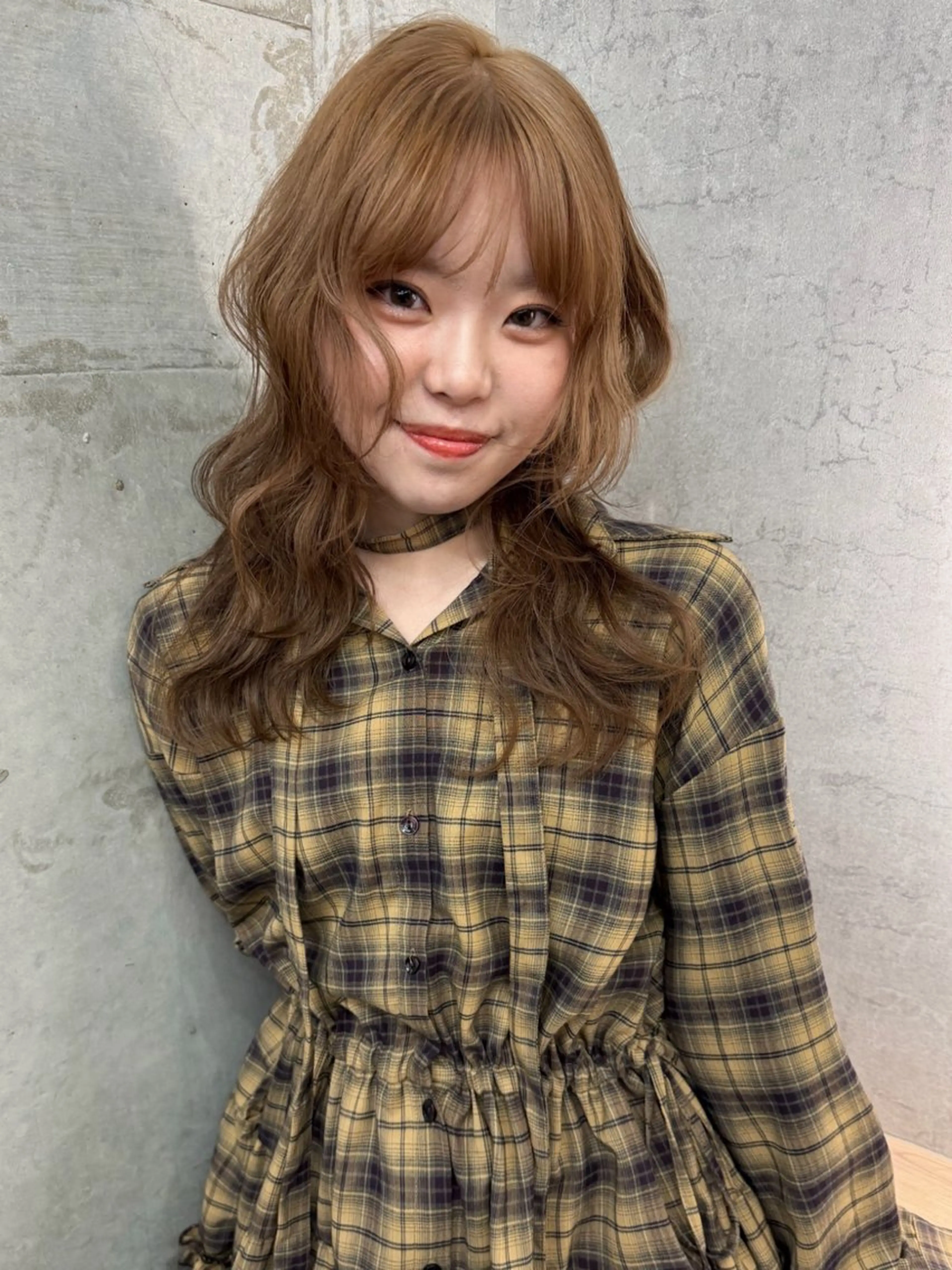 ミディアム カラー ベージュカラー ブリーチ ブラウンカラー ケアブリーチ ダブルカラー ヘアカラー ブリーチ/ベージュ 💕/momoaのヘアスタイル