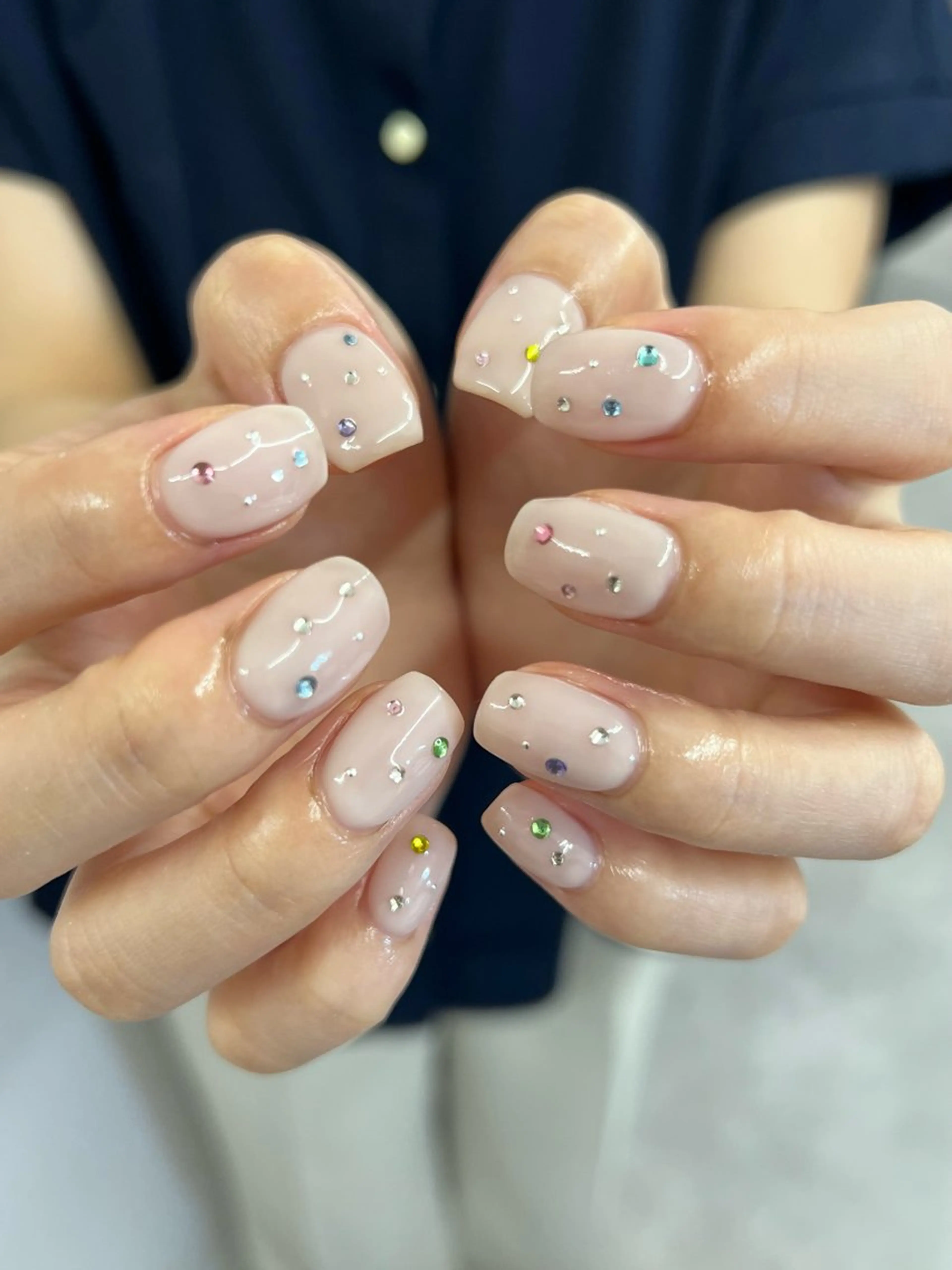 ネイル ジェルネイル マグネットネイル ニュアンスネイル パラジェル リボン ハンドネイル ハンドケア Bana_ Nailのネイルデザイン