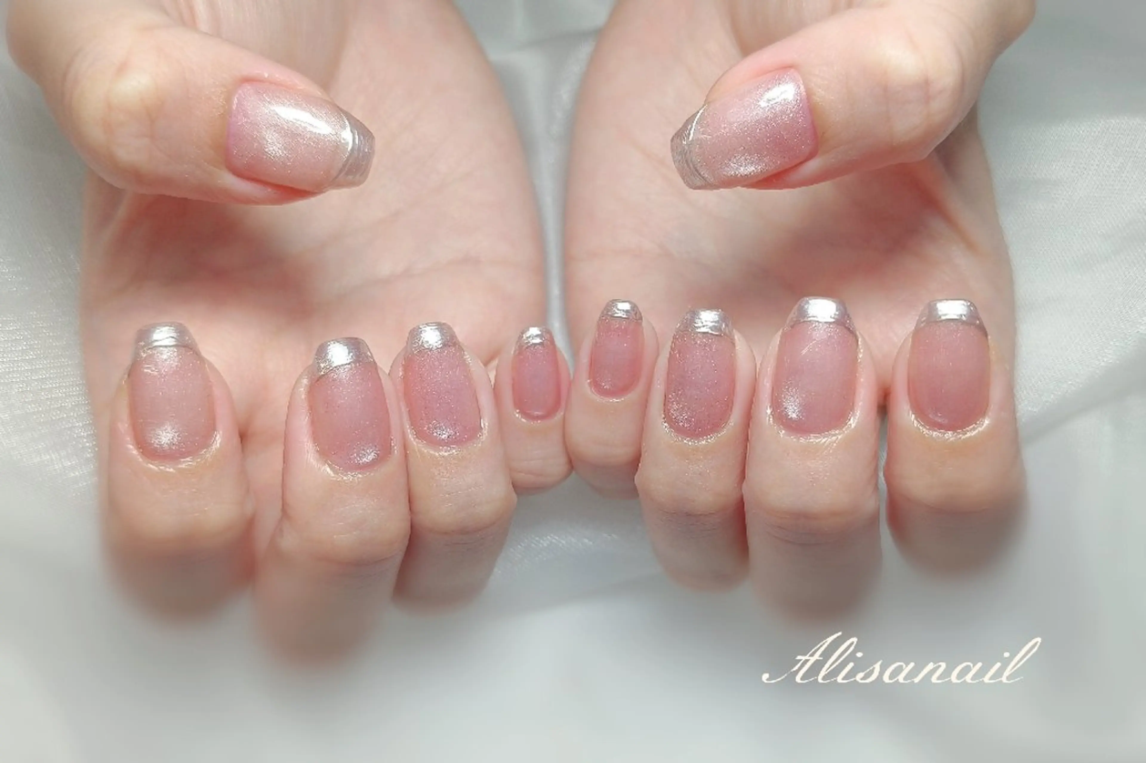 ネイル フレンチネイル ミラーネイル ハンドネイル エ ンのネイルデザイン